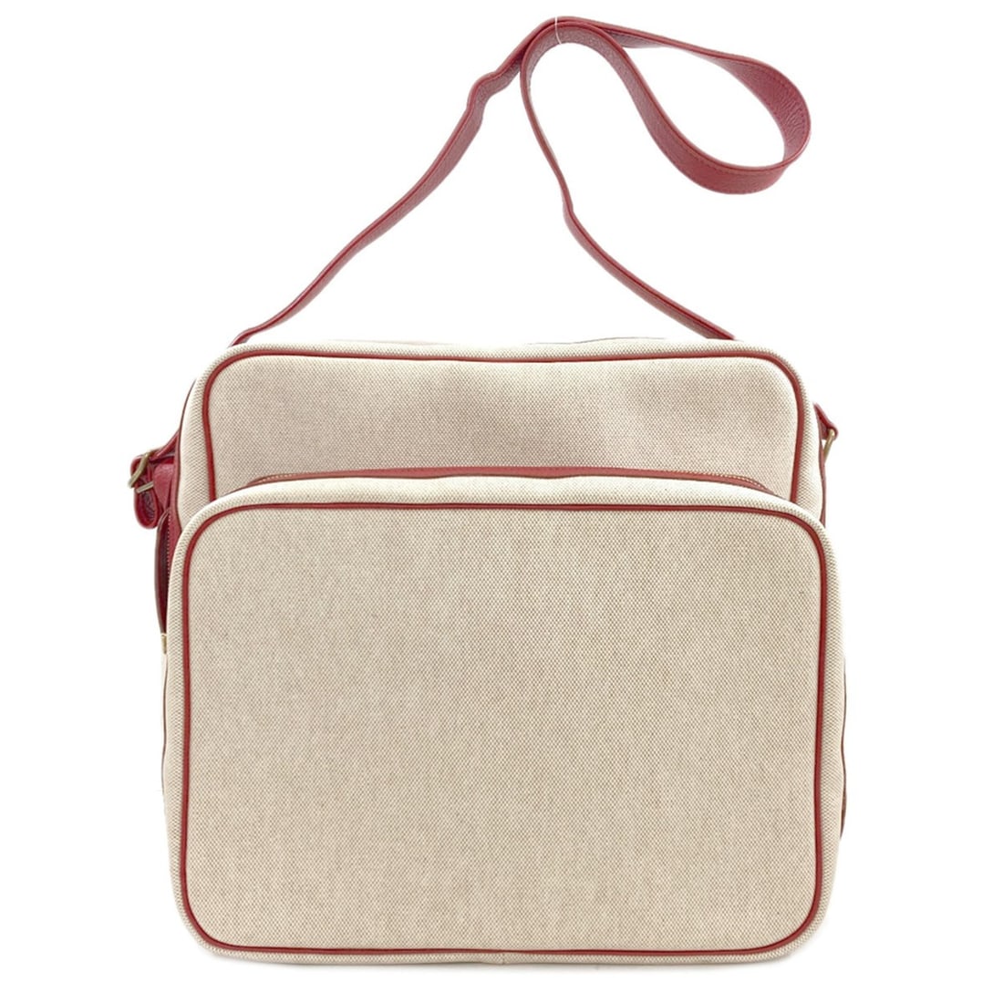 Hermes Victoria Gold Hardware Shoulder Bag Toile Leather Women's HERMES: --- Catalog ---Category: SizeSize (HxWxD): 30cm x 30cm x 19cm / 11.81'' x 11.81'' x 7.48''Strap Length: 60cm - 108cm / 23.62'' - 42.51''Category: DesignType: Shoulder bagColor: Natural, Red colorGende