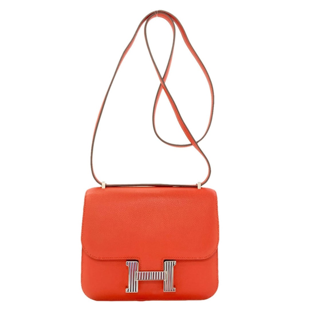 Hermes Constance 3 Mini Optical Capucines Silver Hardware Shoulder Bag Evercolor Women's HERMES (1 of 18)