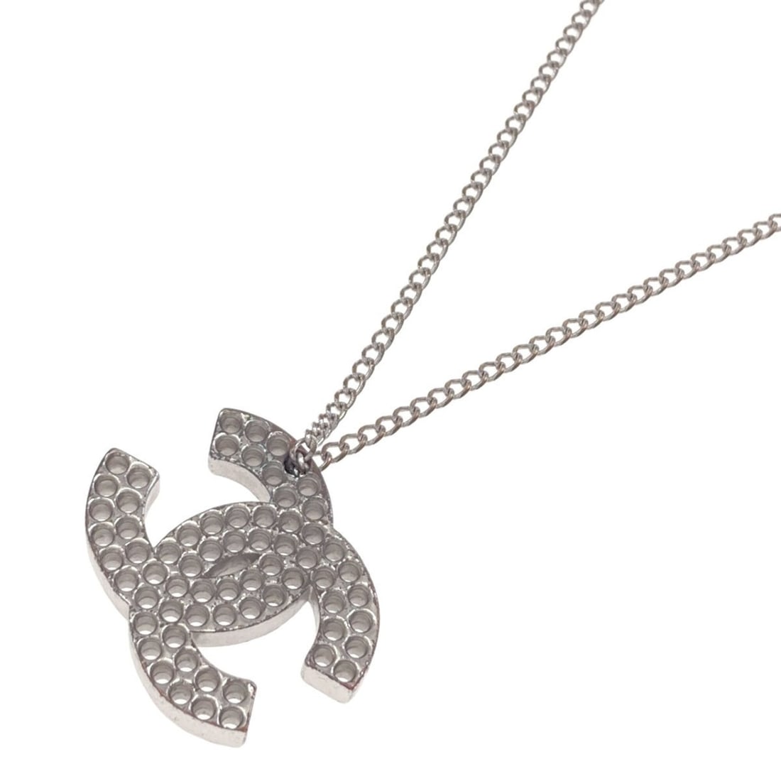 Chanel Coco Mark Necklace, Metal, Women's CHANEL: --- Catalog ---Category: SizePendant Size: 22mm x 29.5mm / 0.86'' x 1.16''Neck Circumference: 42 cm / 16.53''Category: DesignColor: SilverGender: WomenMaterial: MetalNecklace Type: NecklaceCategory: G
