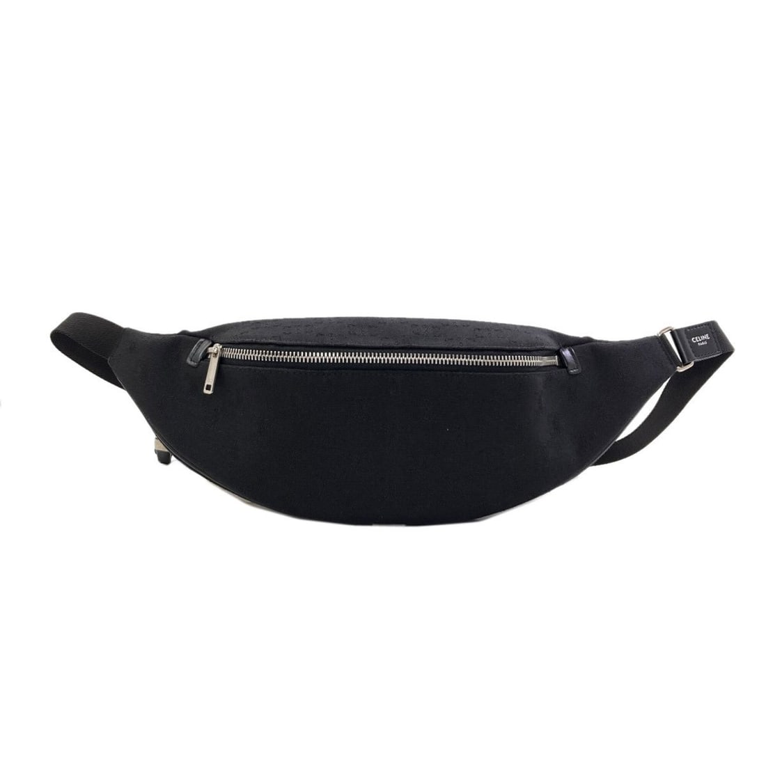 Celine Triomphe Jacquard Body Bag, Canvas, Women's CELINE: --- Catalog ---Category: SizeSize (HxWxD): 14cm x 18cm x 1.5cm / 5.51'' x 7.08'' x 0.59''Strap Length: 50cm - 72.5cm / 19.68'' - 28.54''Category: DesignType: Sling bagColor: BlackGender: WomenClosure: