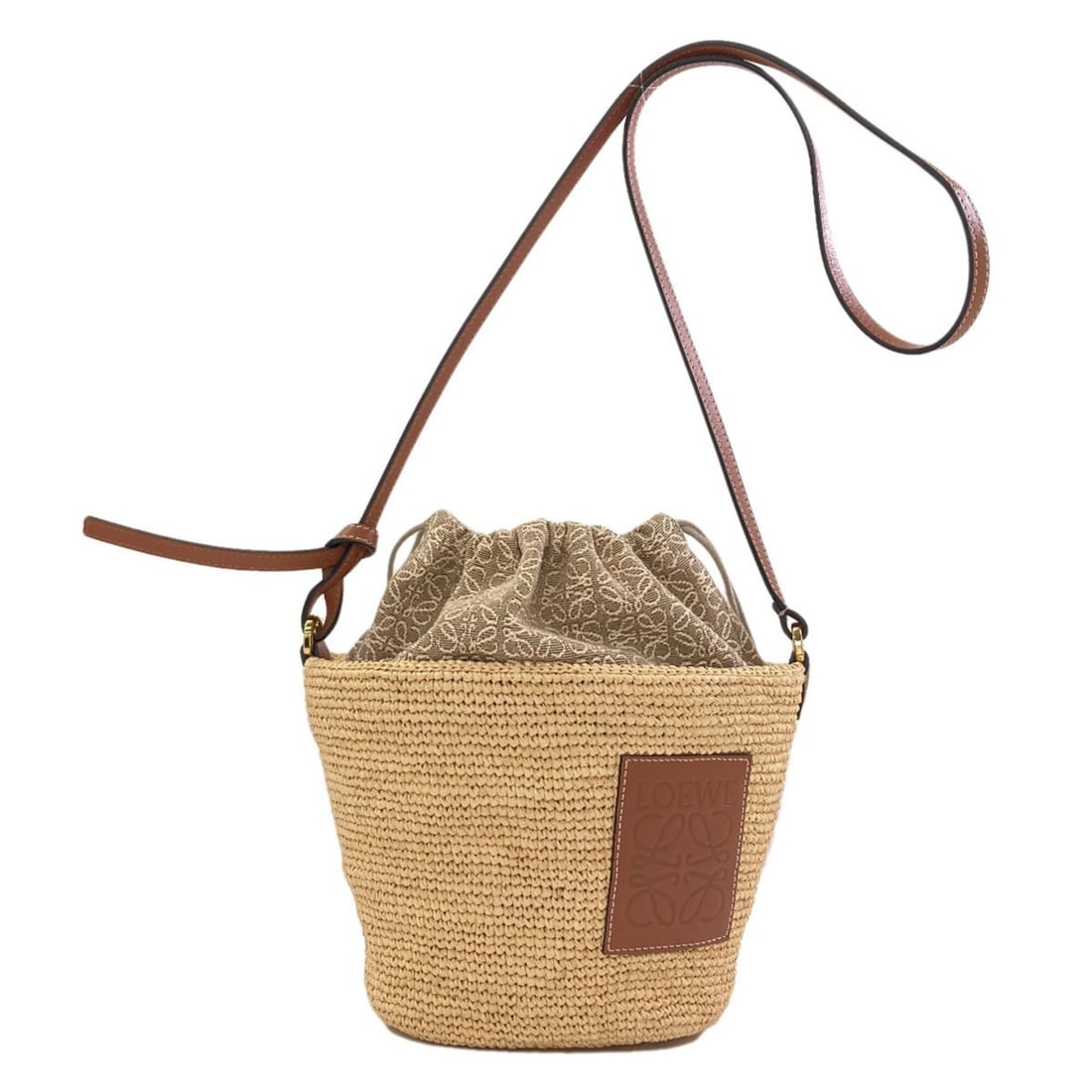 Loewe Slit Pochette Shoulder Bag, Raffia, Women's LOEWE (1 of 17)