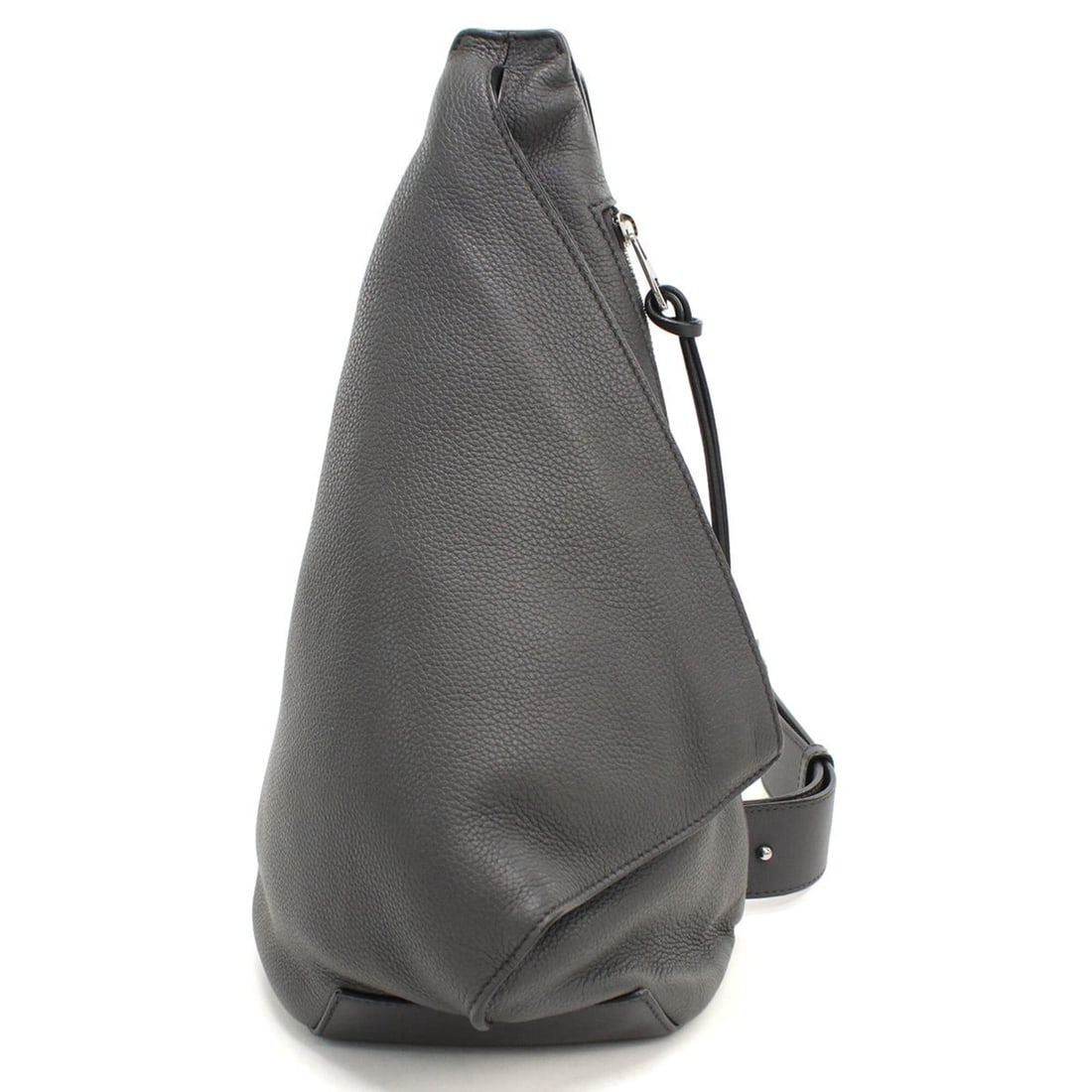 LOEWE Anton Sling Body Bag for Men, Gray: --- Catalog ---Category: SizeSize (HxWxD): 33cm x 17cm x 11cm / 12.99'' x 6.69'' x 4.33''Category: DesignType: Sling bagColor: GrayGender: WomenMaterial: Leather Hardware Color: SilverLeather/Fur Type