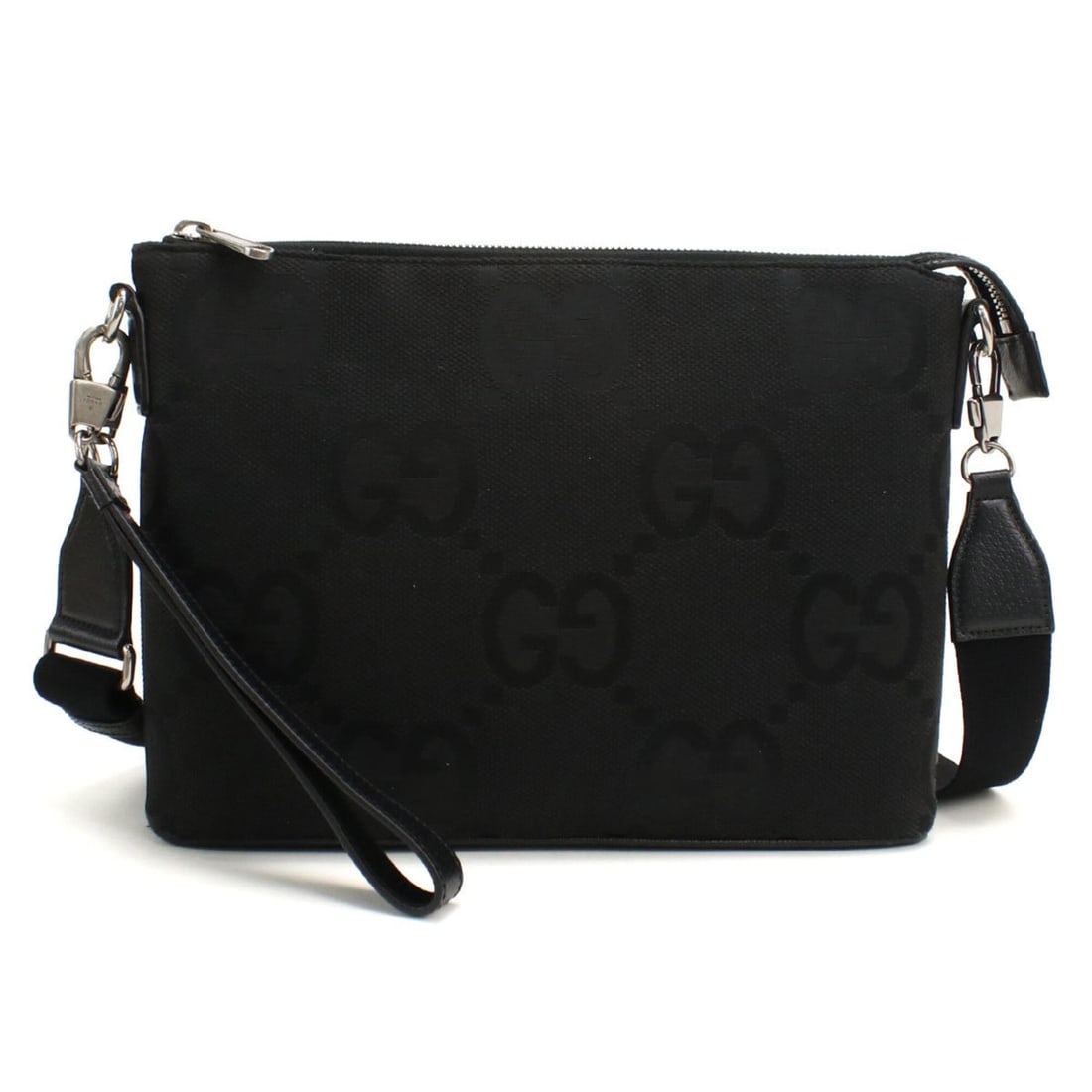 GUCCI Shoulder Bag 739668 2-Way Clutch Jumbo GG Men's Black: --- Catalog ---Category: SizeSize (HxWxD): 23cm x 30cm x 5cm / 9.05'' x 11.81'' x 1.96''Category: DesignType: Clutch bag, Shoulder bagColor: BlackGender: MenMaterial: Canvas Hardware Color: SilverCate