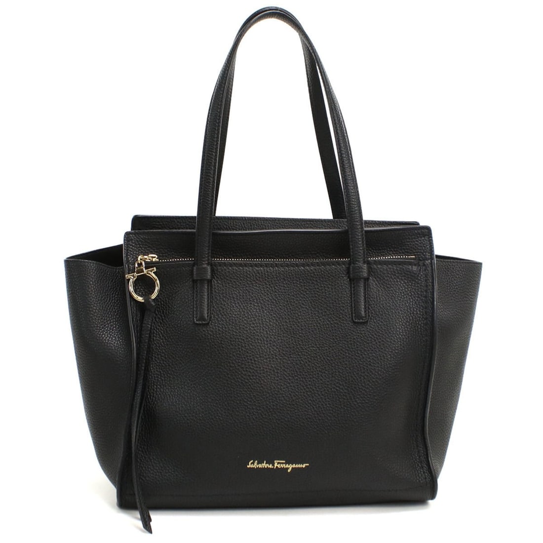 Salvatore Ferragamo FERRAGAMO Ferragamo Tote Bag 21 F216 Gancini Women's Black: --- Catalog ---Category: SizeSize (HxWxD): 25cm x 30cm x 15cm / 9.84'' x 11.81'' x 5.9''Category: DesignType: Tote bagColor: BlackGender: WomenMaterial: Leather Hardware Color: GoldLeather/Fur Type: C