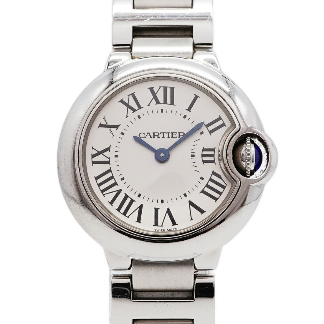 Cartier Ballon Bleu SM W69010Z4 Silver Dial Women's Watch: --- Catalog ---Category: SizeWrist Size: 16cm / 6.29''Case Diameter: 28mm / 1.1''Category: DesignType: WristwatchGender: WomenColor (Dial): SilverMaterial (Band): Stainless steelCategory: GeneralMPN: 
