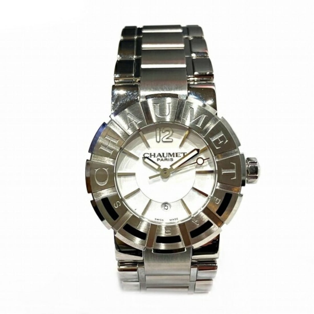 Chaumet Class One W1722H-35A Quartz Watch (Boys' Size): --- Catalog ---Category: SizeWrist Size: 15cm / 5.9''Case Diameter: 32mm / 1.26''Category: DesignType: WristwatchGender: MenColor (Dial): WhiteMaterial (Band): Stainless steelMaterial (Case): Stainles