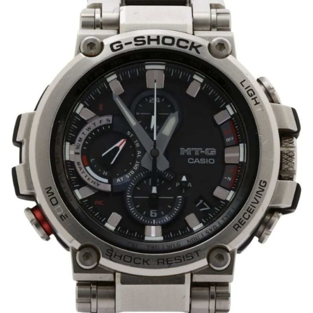 CASIO G-SHOCK MT-G MTG-B1000 Series MTG-B1000-1AJF Watch, Black/Silver, Resin/Stainless Steel, Men's: --- Catalog ---Category: SizeWrist Size: 14.5cm - 21.5cm / 5.7'' - 8.46''Case Diameter: 51.7mm / 2.04''Category: DesignType: WristwatchGender: MenColor (Dial): BlackMaterial (Case): Stainless steelCat