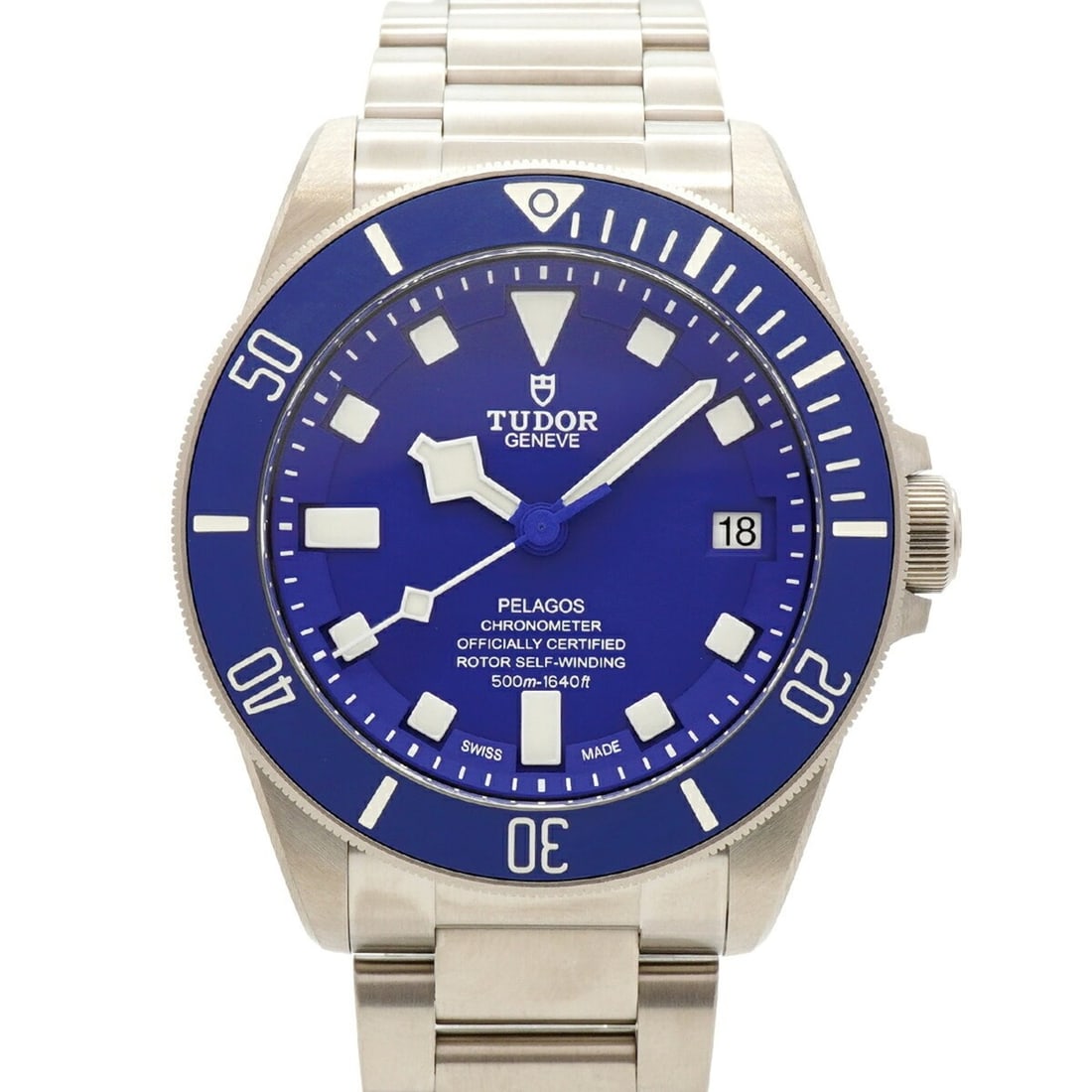Tudor Pelagos Blue 25600TB Dial Men's Watch: --- Catalog ---Category: SizeWrist Size: 19.5cm / 7.67''Case Diameter: 42.3mm / 1.67''Category: DesignType: WristwatchGender: MenColor (Dial): BlueMaterial (Band): TitaniumCategory: GeneralMPN: 25600T