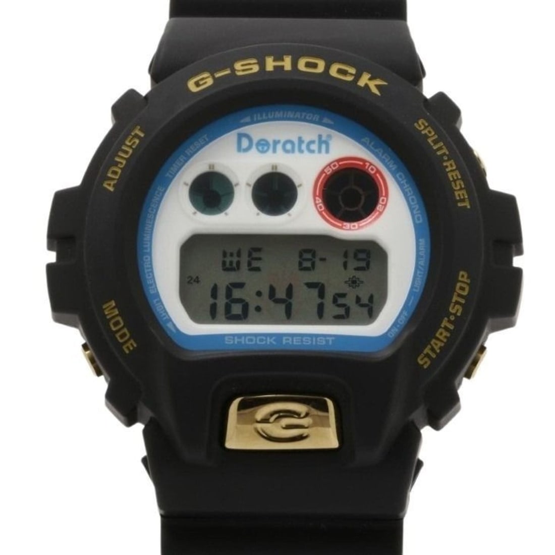 CASIO G-SHOCK Doratch Doraemon Collaboration Watch DW-6900 White Black Resin Stainless Steel Men's: --- Catalog ---Category: SizeWrist Size: 22cm / 8.66''Case Diameter: 49.7mm / 1.96''Category: DesignType: WristwatchGender: MenColor (Dial): WhiteMaterial (Case): Stainless steelCategory: GeneralMPN: 