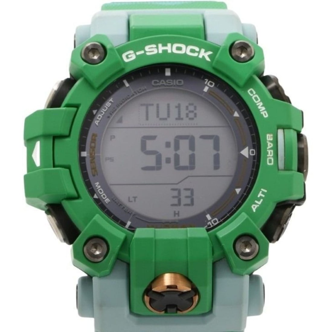 CASIO G-SHOCK EARTHWATCH MASTER OF G - LAND MUDMAN GW-9500KJ-3JR Green Resin Men's Digital Watch: --- Catalog ---Category: SizeWrist Size: 14.5cm - 21.5cm / 5.7'' - 8.46''Case Diameter: 52.7mm / 2.07''Category: DesignType: WristwatchGender: MenColor (Dial): GreenMaterial (Case): Carbon fiberCatego