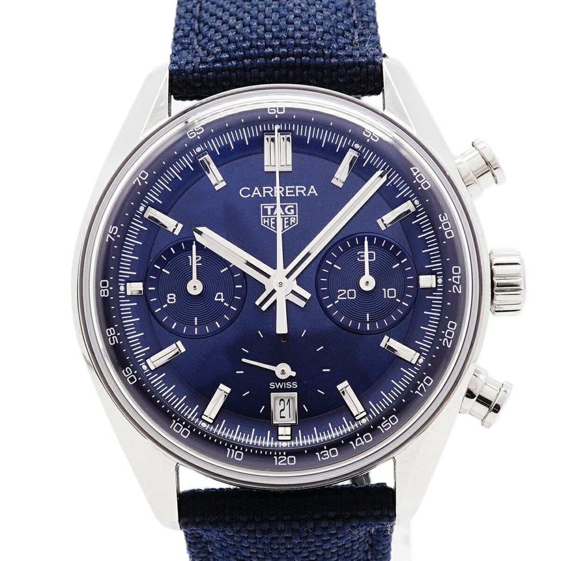 TAG Heuer Carrera Calibre 02 CBS2212 Blue Dial Men's Watch (1 of 9)