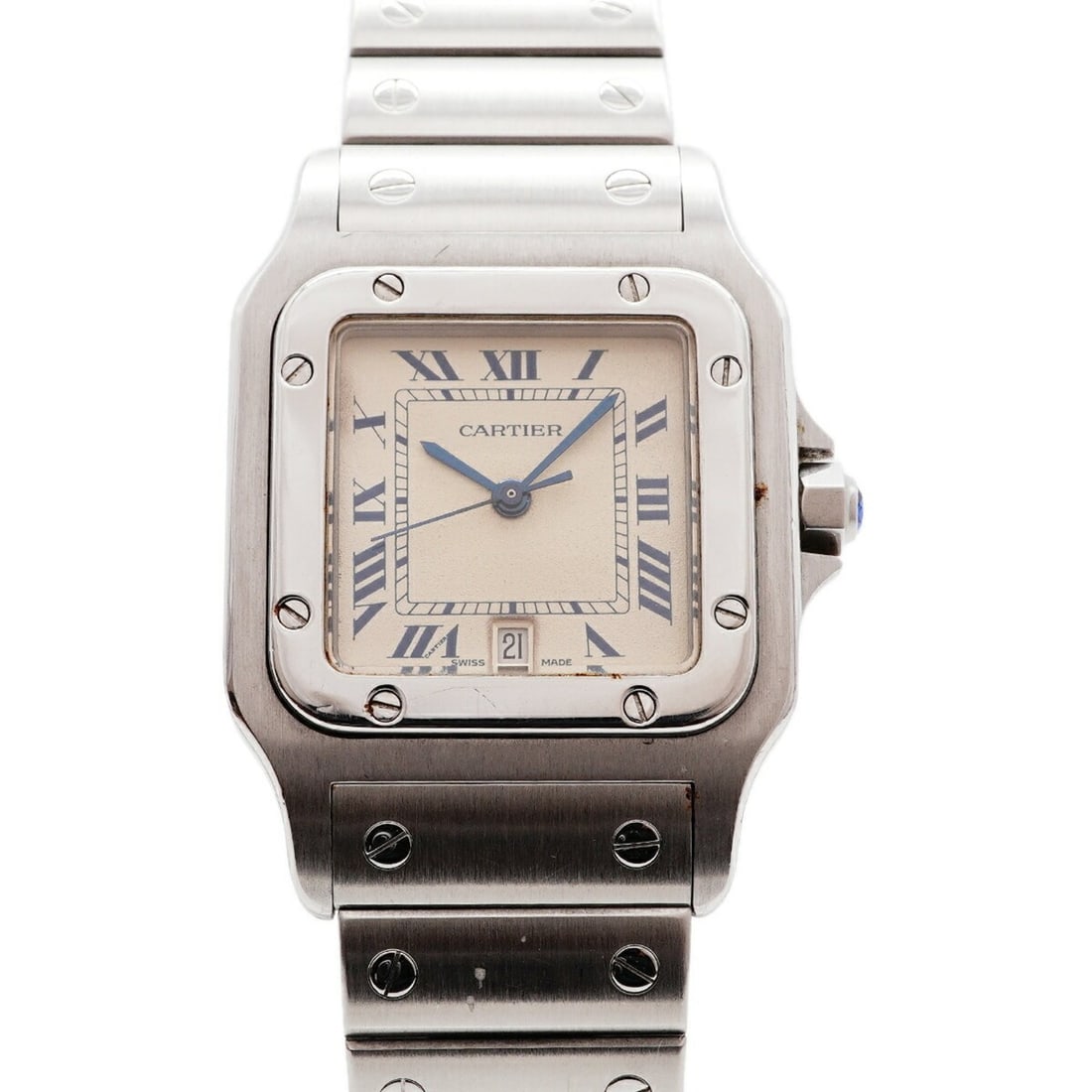 Cartier Santos Galbee LM W20018D6 Ivory Dial Men's Watch: --- Catalog ---Category: SizeWrist Size: 18cm / 7.08''Case Diameter: 29.1mm / 1.15''Category: DesignType: WristwatchGender: MenColor (Dial): IvoryMaterial (Band): Stainless steelCategory: GeneralMPN: 