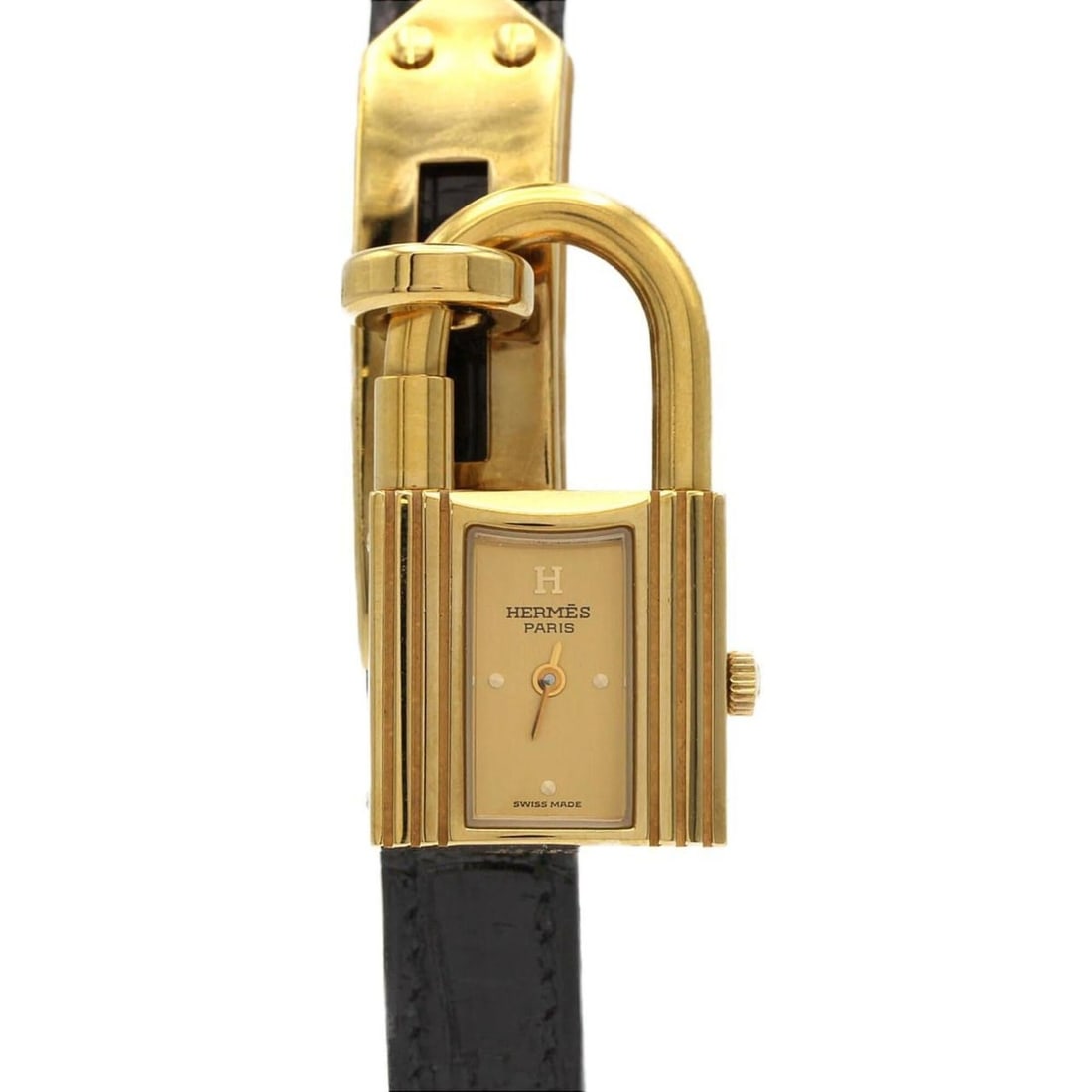 Hermes Kelly GP KE1.201 Quartz Watch: --- Catalog ---Category: SizeCase Diameter: 20mm / 0.79''Category: DesignType: WristwatchGender: Women,MenColor (Dial): GoldMaterial (Case): Gold platedCategory: GeneralMPN: KE1.201Brand: HermesCatego