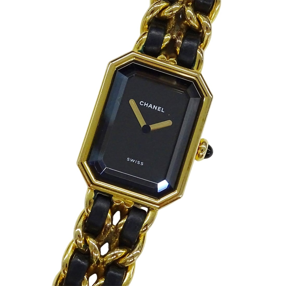 Chanel CHANEL Women's Watch, Brand: Première Quartz QZ GP Leather, Size S, H0001, Square, Gold,: --- Catalog ---Category: SizeWrist Size: 14cm / 5.51''Case Diameter: 20mm / 0.79''Category: DesignType: WristwatchGender: WomenColor (Dial): BlackMaterial (Band): LeatherMaterial (Case): Gold platedCa