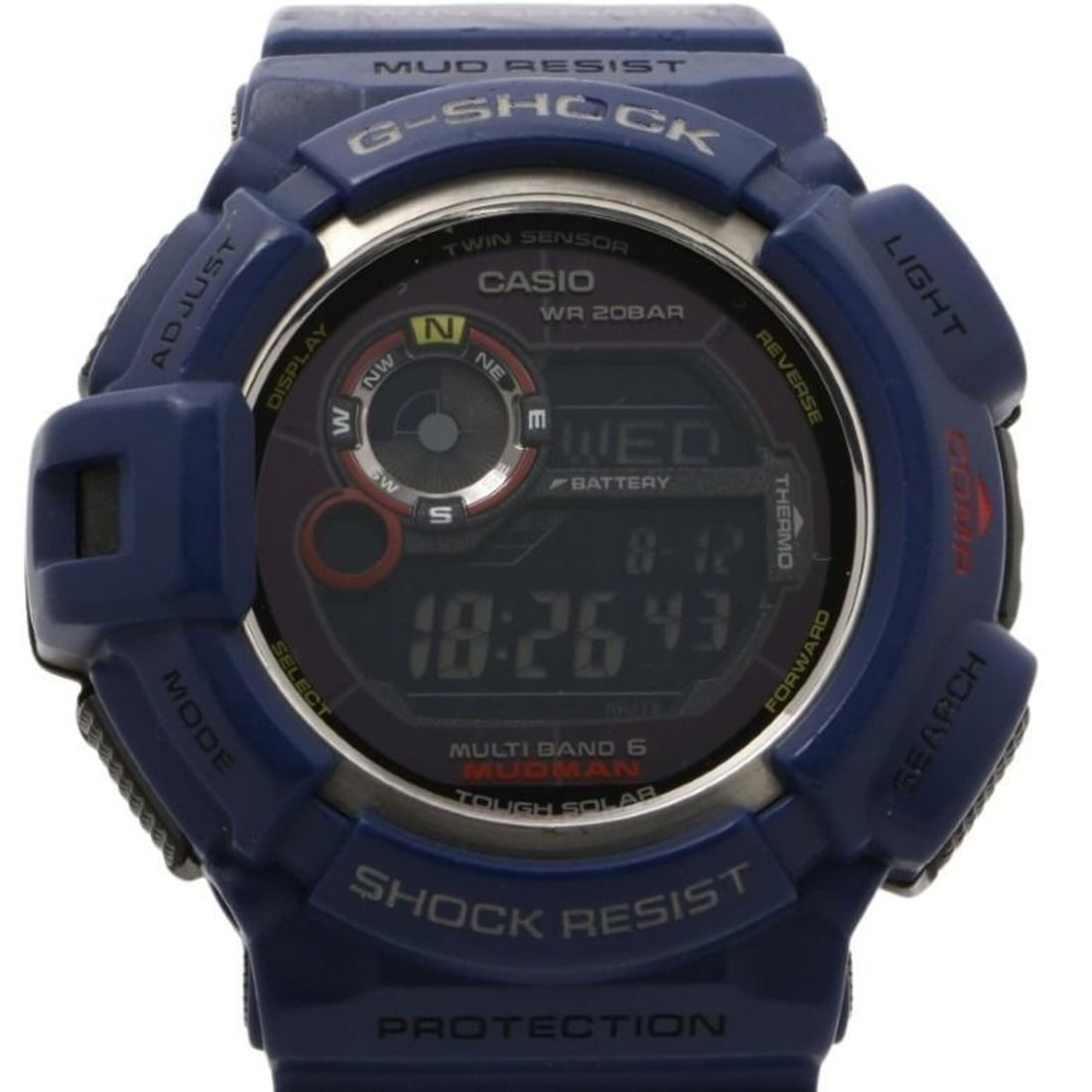 CASIO G-SHOCK Master of G Men in Navy Mudman GW-9300NV-2JF Watch, Black/Navy, Resin/Stainless Steel,: --- Catalog ---Category: SizeWrist Size: 21.5cm / 8.46''Case Diameter: 50.9mm / 2''Category: DesignType: WristwatchGender: MenColor (Dial): BlackMaterial (Case): Stainless steelCategory: GeneralMPN: G