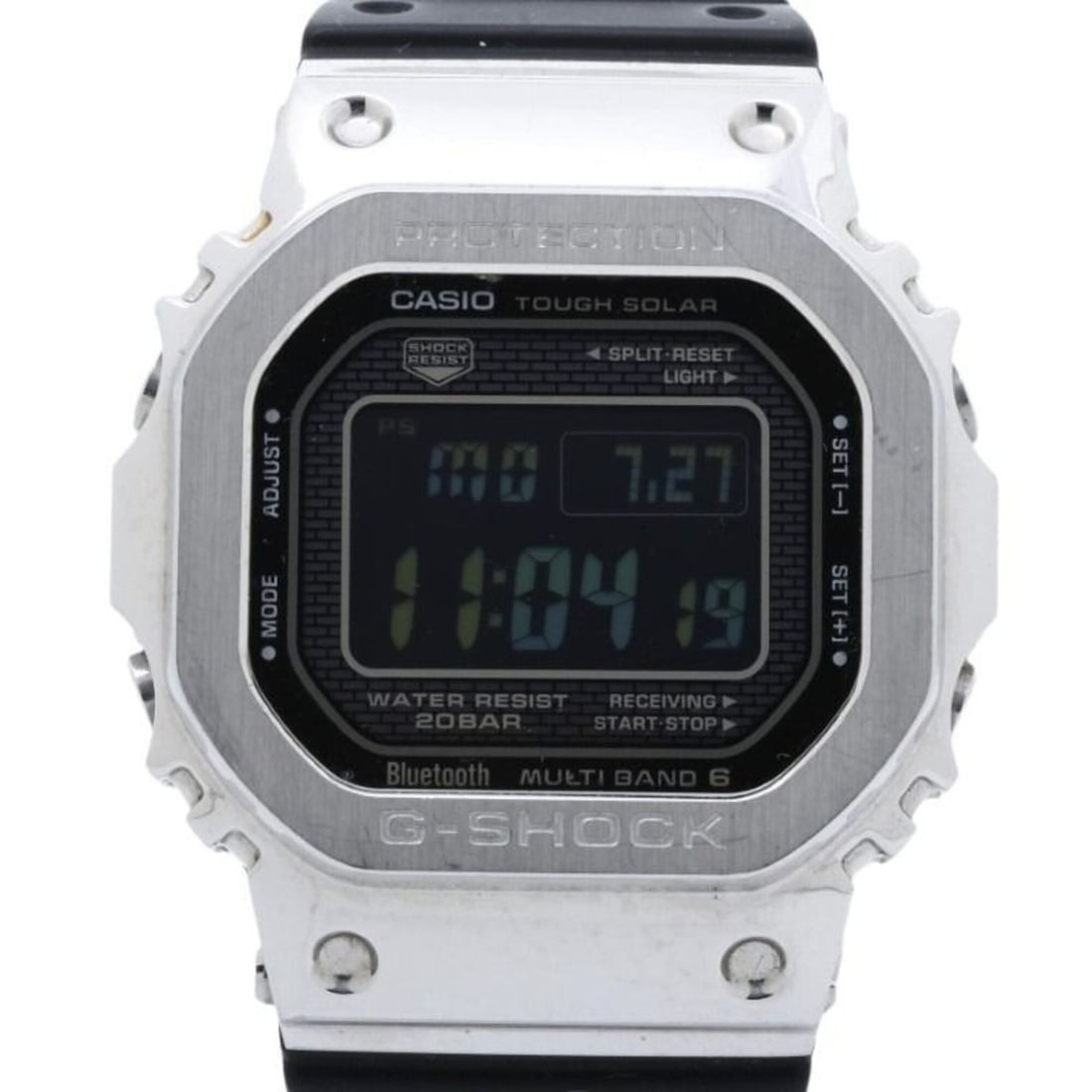 CASIO G-SHOCK FULL METAL 5000 SERIES GMW-B5000-1JF Black Silver Stainless Steel Men's Digital Watch: --- Catalog ---Category: SizeWrist Size: 15cm - 20.5cm / 5.9'' - 8.07''Case Diameter: 43.2mm / 1.7''Category: DesignType: WristwatchGender: MenColor (Dial): BlackMaterial (Case): Stainless steelCatego