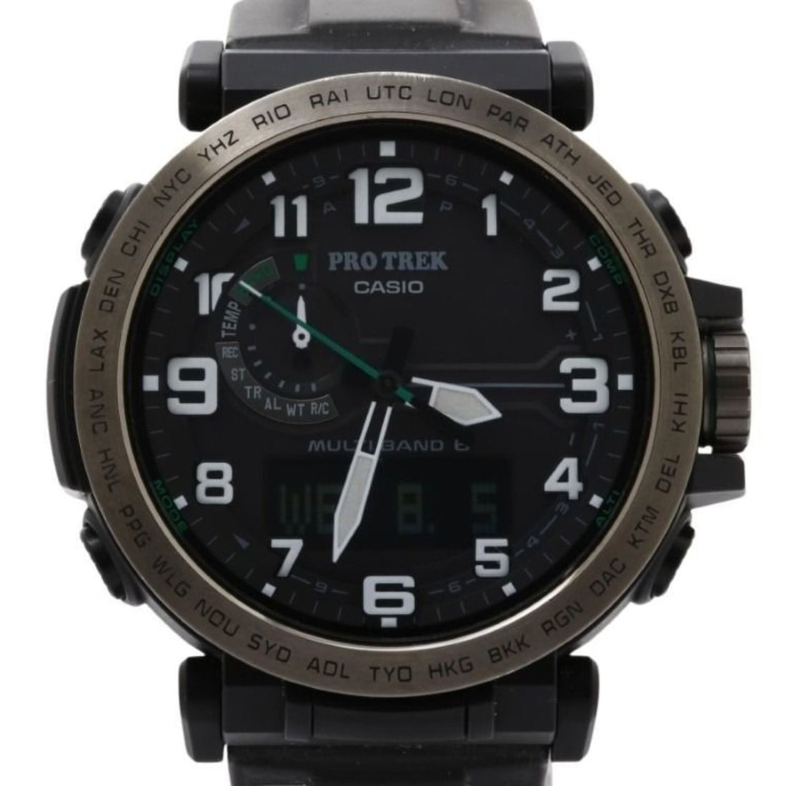 CASIO PRO TREK Climber Line PRW-6600Y-1JF Black Resin/Stainless Steel Men's Watch: --- Catalog ---Category: SizeWrist Size: 21cm / 8.26''Case Diameter: 51.5mm / 2.03''Category: DesignType: WristwatchGender: MenColor (Dial): BlackMaterial (Case): Stainless steelCategory: GeneralMPN: 