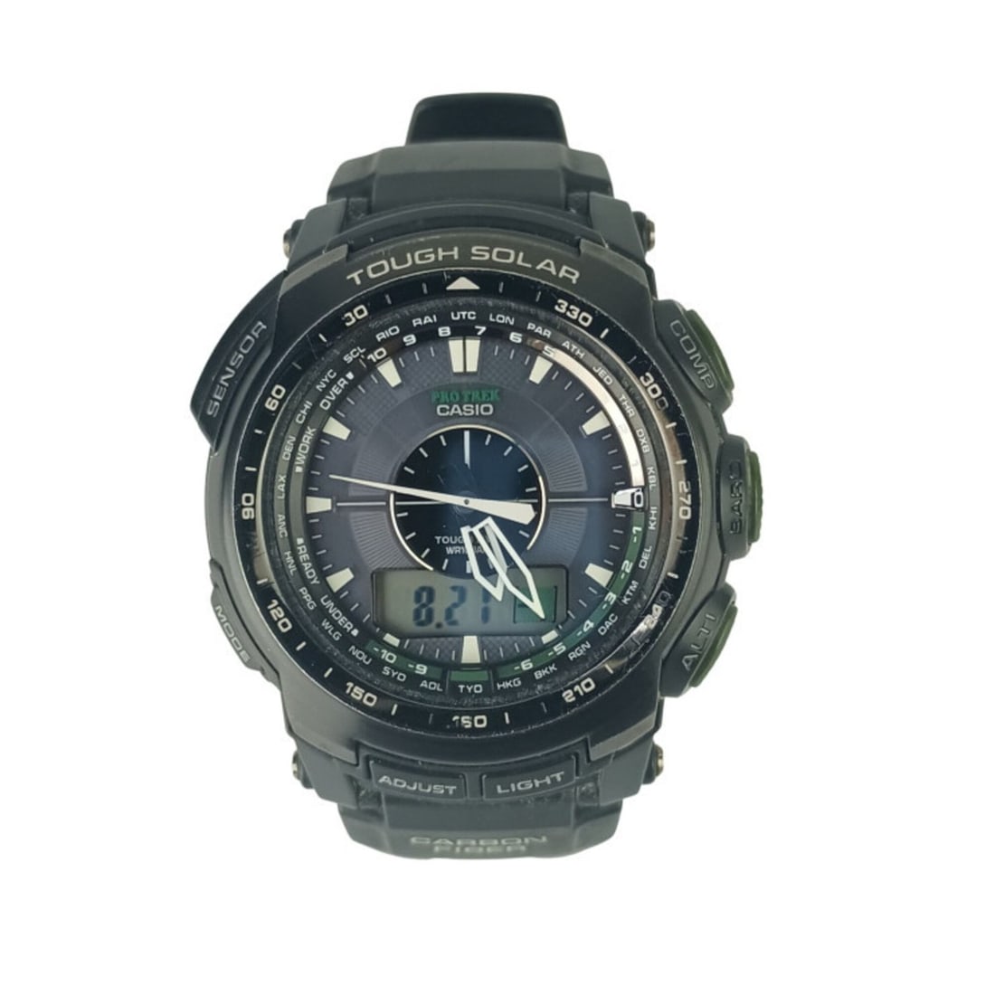 CASIO PRO TREK PRW-S5100-1JF Watch, Gray/Black, Resin/Stainless Steel, Men's, Solar Powered, Radio: --- Catalog ---Category: SizeWrist Size: 22.5cm / 8.85''Case Diameter: 49.3mm / 1.94''Category: DesignType: WristwatchGender: MenColor (Dial): BlackMaterial (Case): Stainless steelCategory: GeneralMPN