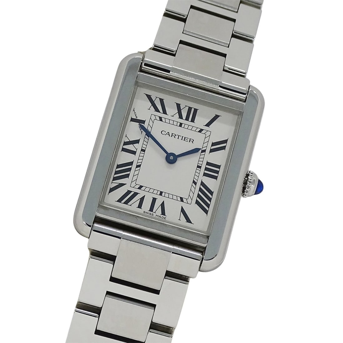 Cartier Tank Solo SM Quartz Stainless Steel Watch for Women, Silver, Square Design, Model W5200013: --- Catalog ---Category: SizeWrist Size: 17.5cm / 6.88''Case Diameter: 24mm / 0.94''Category: DesignType: WristwatchGender: WomenColor (Dial): SilverMaterial (Band): Stainless steelMaterial (Case): St