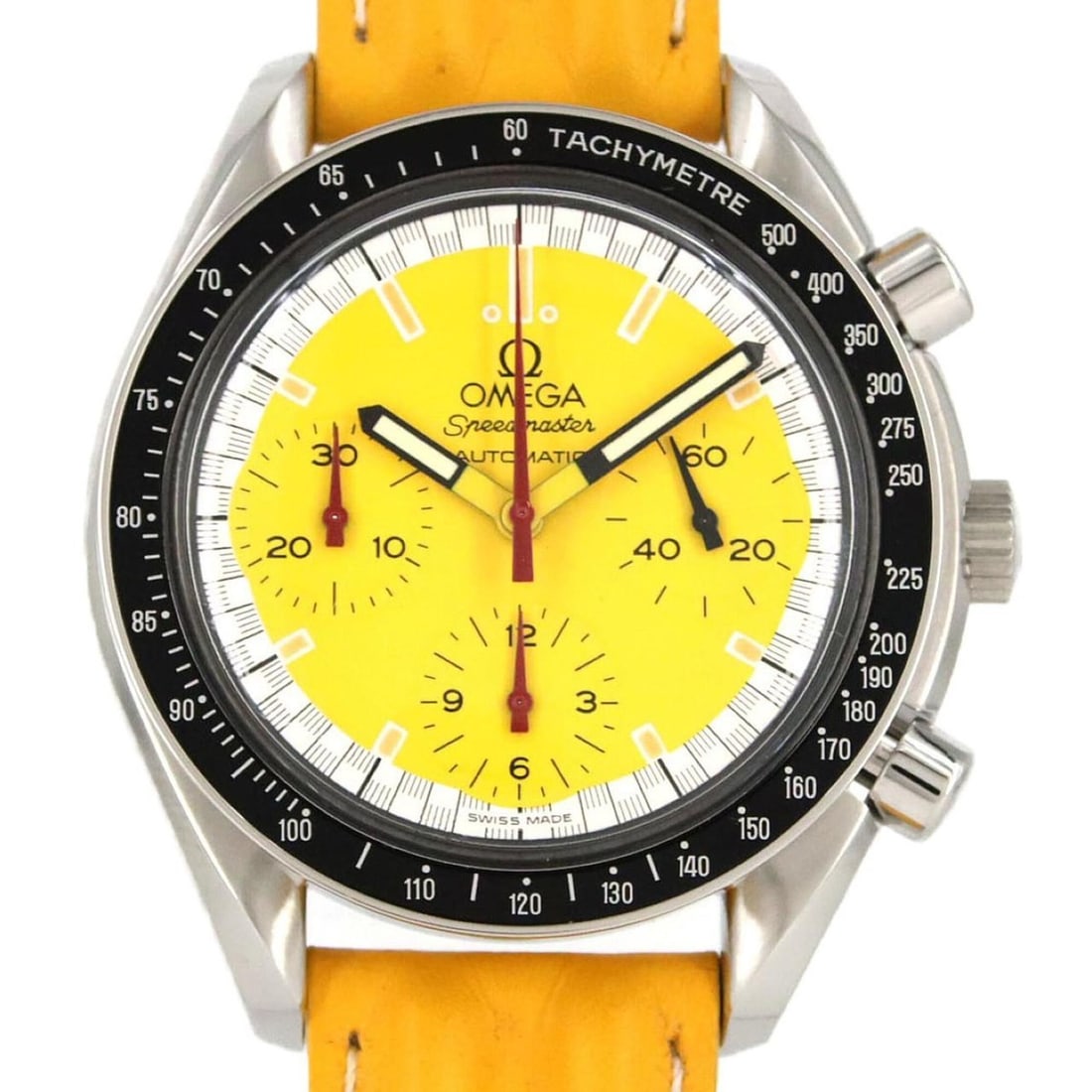 Omega Speedmaster Racing 3810.12.40 Stainless Steel Automatic Watch: --- Catalog ---Category: SizeCase Diameter: 39mm / 1.54''Category: DesignType: WristwatchGender: MenColor (Dial): YellowMaterial (Case): Stainless steelCategory: GeneralMPN: 3810.12.40Brand: OmegaCate