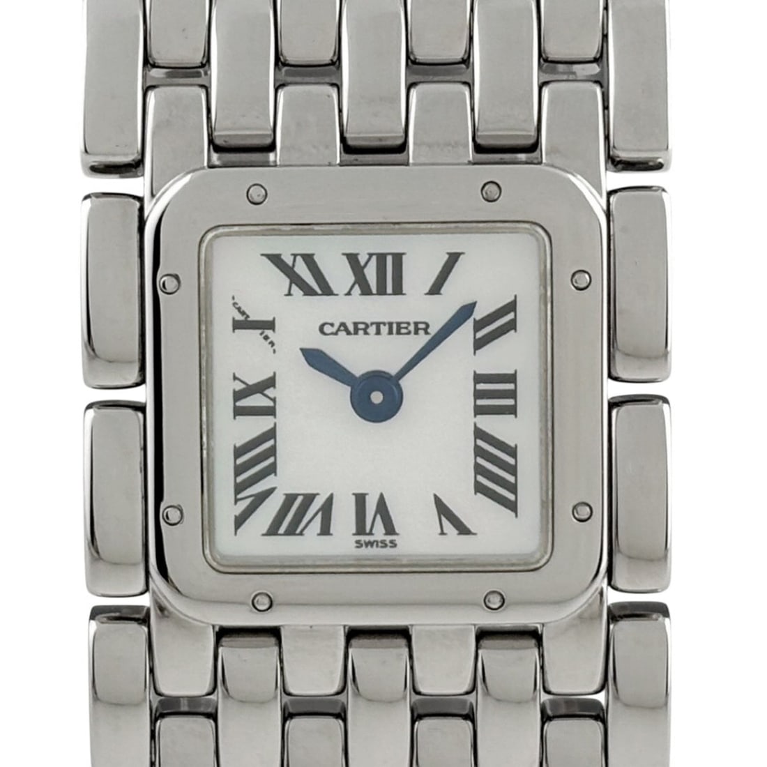 Cartier Panthère Ruban W61001T9 Watch, Stainless Steel, Quartz, White, Women's: --- Catalog ---Category: SizeWrist Size: 16.5cm / 6.49''Case Diameter: 21mm / 0.83''Category: DesignType: WristwatchGender: WomenColor (Dial): White shellMaterial (Band): Stainless steelMaterial (Case