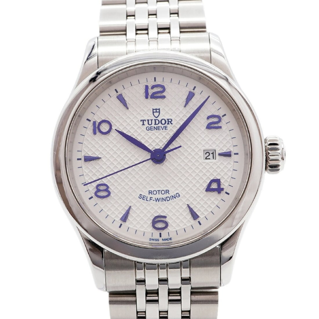 Tudor 1926 91350 Silver Dial Women's Watch: --- Catalog ---Category: SizeWrist Size: 13cm / 5.11''Case Diameter: 28.6mm / 1.13''Category: DesignType: WristwatchGender: WomenColor (Dial): SilverMaterial (Band): Stainless steelCategory: GeneralMP