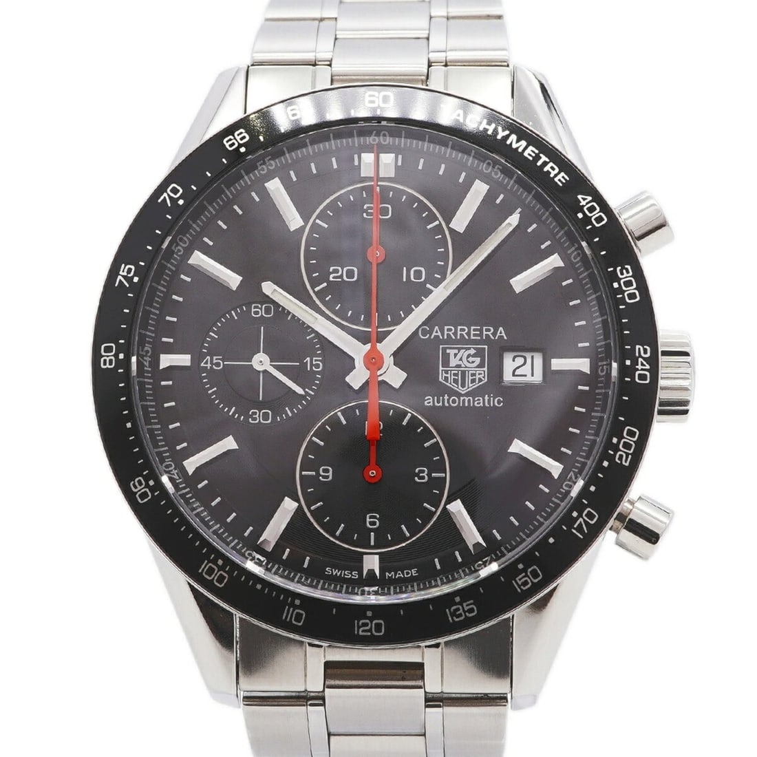 TAG Heuer Carrera Calibre 16 CV2014 Black Dial Men's Watch: --- Catalog ---Category: SizeWrist Size: 15.5cm / 6.1''Case Diameter: 41.5mm / 1.63''Category: DesignType: WristwatchGender: MenColor (Dial): BlackMaterial (Band): Stainless steelCategory: GeneralMPN: