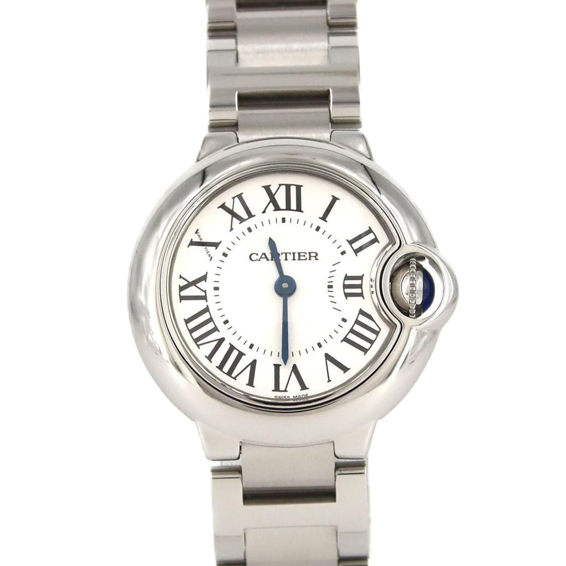 Cartier Ballon Bleu SM W69010Z4 SS Quartz Watch: --- Catalog ---Category: SizeWrist Size: 15.5cm / 6.1''Case Diameter: 28mm / 1.1''Category: DesignType: WristwatchGender: WomenColor (Dial): SilverMaterial (Band): Stainless steelMaterial (Case): Stai