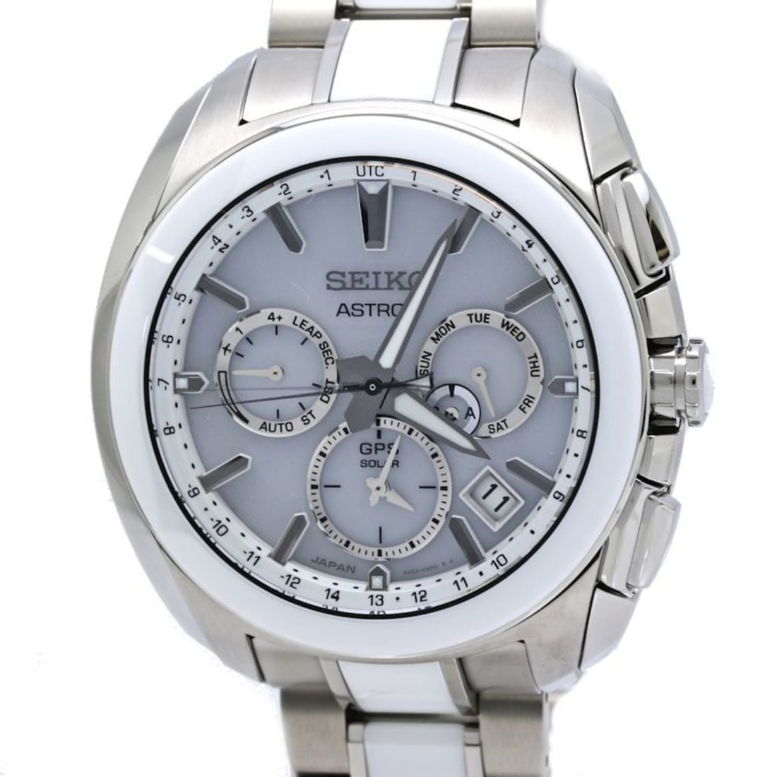 SEIKO Astron SBXC057 5X53-OAXO Men's Watch, Ceramic x Titanium, 40538: --- Catalog ---Category: SizeCase Diameter: 47mm / 1.85''Category: DesignType: WristwatchGender: MenColor (Dial): WhiteMaterial (Band): Ceramic, TitaniumMaterial (Case): Ceramic, TitaniumCategory: Gen