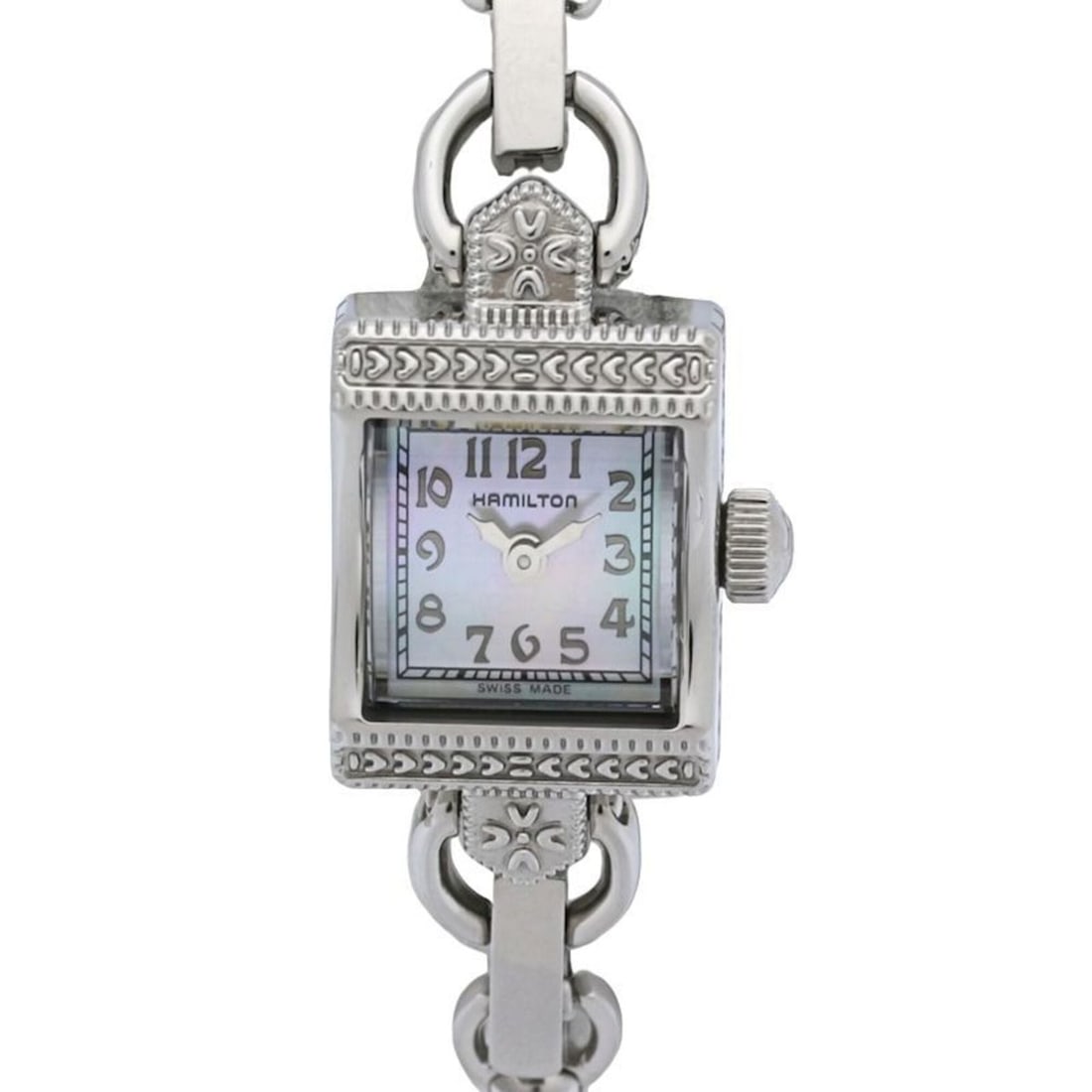 HAMILTON American Classic H31271113 H312710 Women's Watch SS 130513: --- Catalog ---Category: SizeWrist Size: 18.5cm / 7.28''Case Diameter: 15mm / 0.59''Category: DesignType: WristwatchGender: WomenColor (Dial): White shellMaterial (Band): Stainless steelMaterial (Case