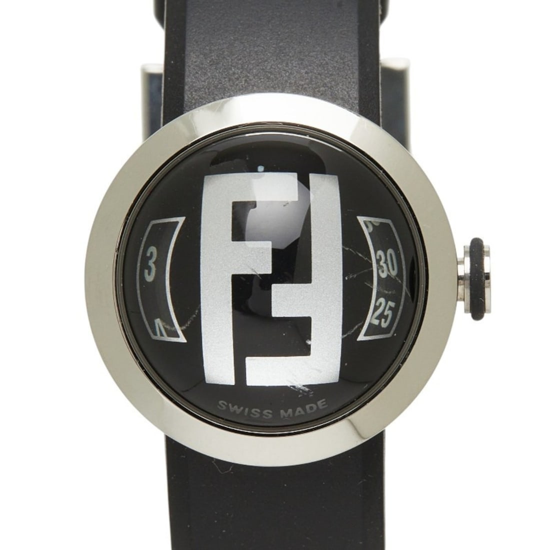 Fendi Bousla Watch 8010L Quartz Black Dial Stainless Steel Rubber Women's FENDI: --- Catalog ---Category: SizeWrist Size: 16cm / 6.29''Case Diameter: 27mm / 1.06''Category: DesignType: WristwatchGender: WomenColor (Dial): BlackMaterial (Band): RubberMaterial (Case): Stainless stee