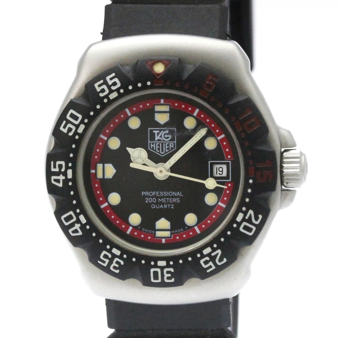 TAG HEUER Formula 1 Stainless Steel Quartz Mens Watch 374.508: --- Catalog ---Category: SizeCase Diameter: 30mm / 1.18''Category: DesignType: WristwatchStyle: SportGender: WomenColor (Dial): BlackMaterial (Band): RubberMaterial (Case): Stainless steelCategory: Ge