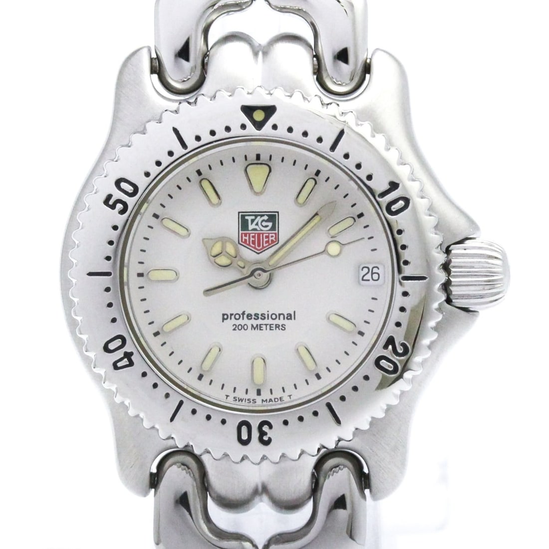 TAG HEUER Sel Professional Steel Quartz Ladies Watch WG1412 Polished: --- Catalog ---Category: SizeCase Diameter: 24mm / 0.94''Category: DesignType: WristwatchStyle: Dress/FormalGender: WomenColor (Dial): WhiteMaterial (Band): Stainless steelMaterial (Case): Stainless s