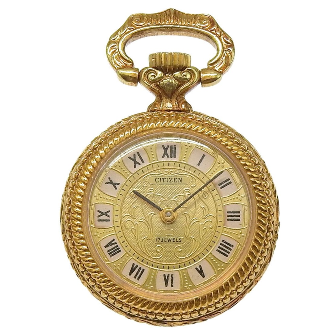 Citizen pocket watch, gold plated, hand-wound, analog display, dial, unisex.: --- Catalog ---Category: SizeCase Diameter: 25mm / 0.98''Category: DesignType: Open face pocket watchColor: GoldGender: Women,MenMaterial (Case): Gold platedCategory: GeneralBrand: CitizenCategory: Mo