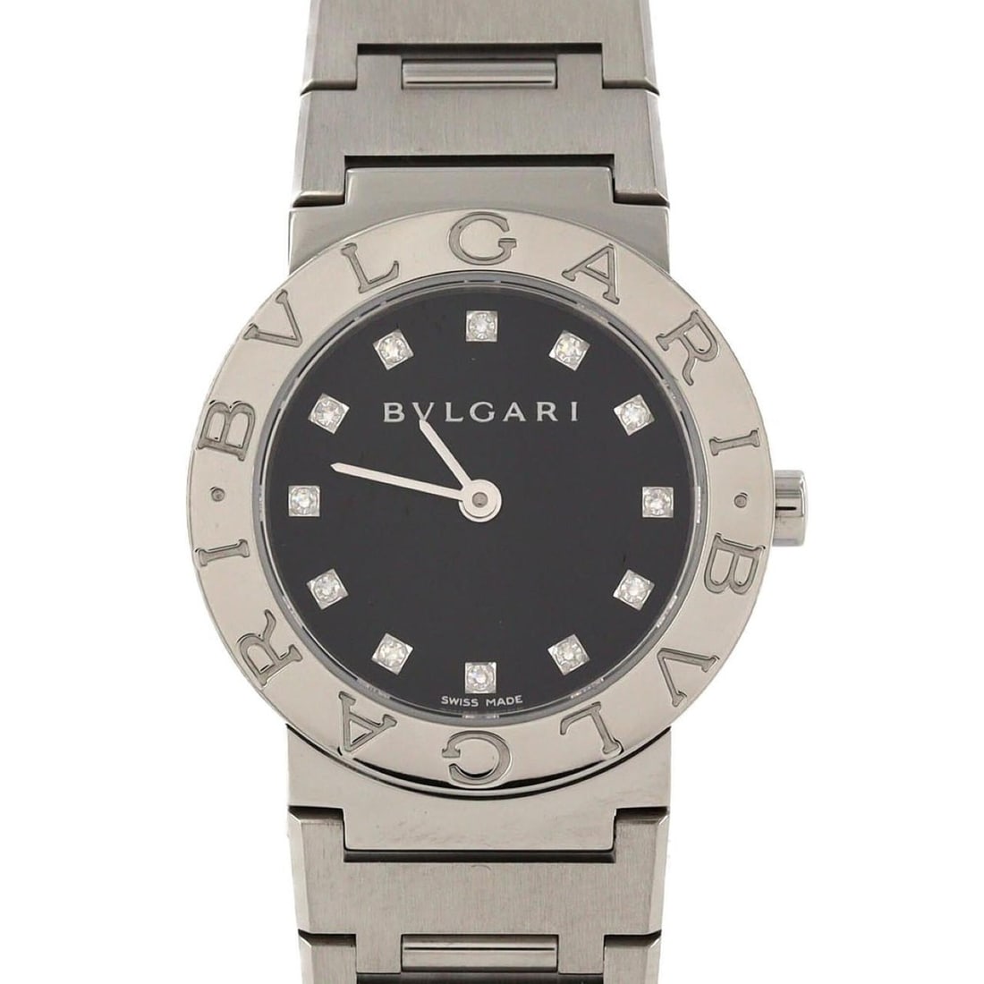 Bvlgari 12P BB26SS 12 SS Quartz Watch: --- Catalog ---Category: SizeWrist Size: 16.5cm / 6.49''Case Diameter: 26mm / 1.02''Category: DesignType: WristwatchGender: MenColor (Dial): BlackMaterial (Band): Stainless steelMaterial (Case): Stain