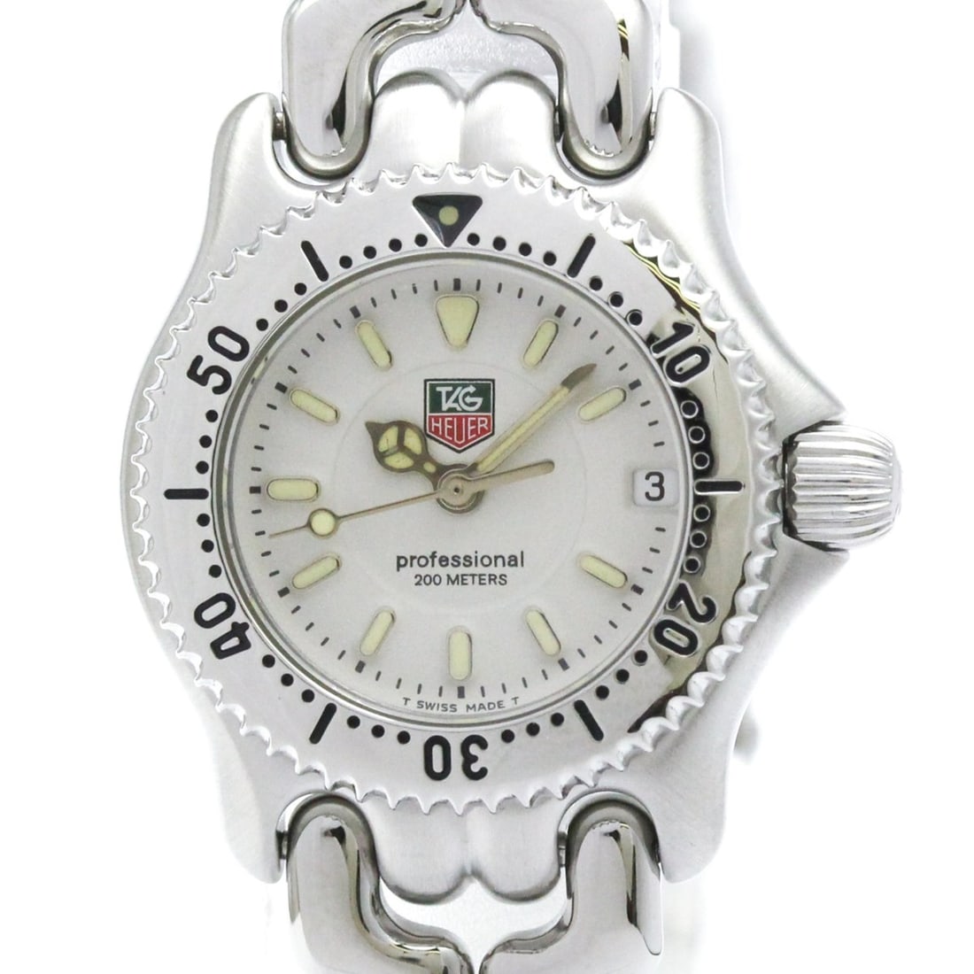 TAG HEUER Sel Professional Steel Quartz Ladies Watch WG1412 Polished: --- Catalog ---Category: SizeCase Diameter: 24mm / 0.94''Category: DesignType: WristwatchStyle: Dress/FormalGender: WomenColor (Dial): WhiteMaterial (Band): Stainless steelMaterial (Case): Stainless s