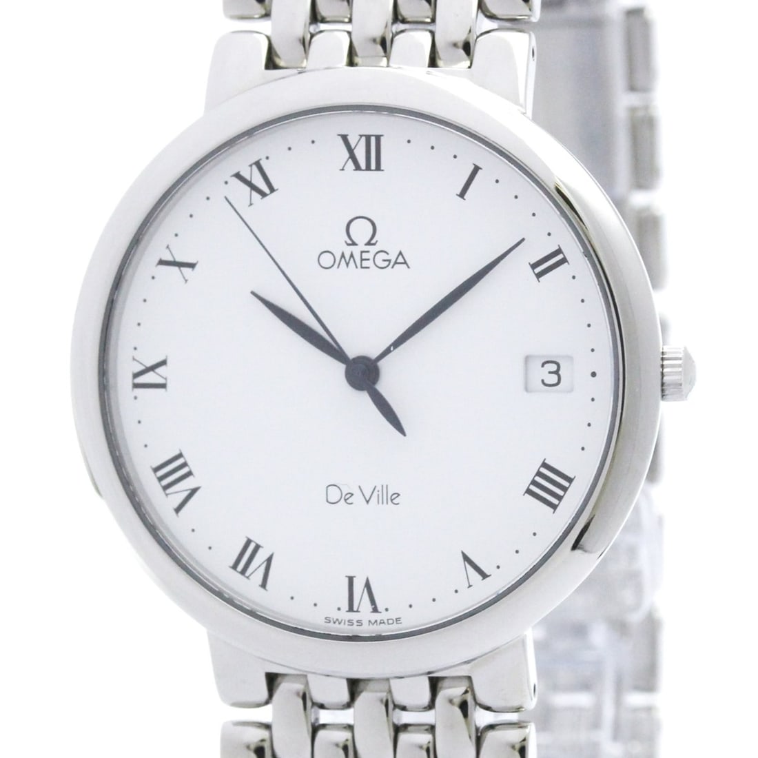 OMEGA De Ville Quartz Stainless Steel Mens Watch 7520.23 Polished: --- Catalog ---Category: SizeCase Diameter: 33mm / 1.3''Category: DesignType: WristwatchStyle: Dress/FormalGender: MenColor (Dial): WhiteMaterial (Band): Stainless steelMaterial (Case): Stainless stee