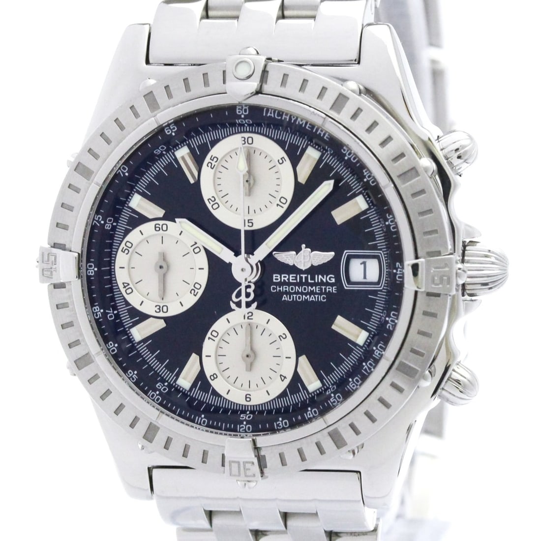 BREITLING Chronomat Steel Automatic Mens Watch A13352 Polished (1 of 8)