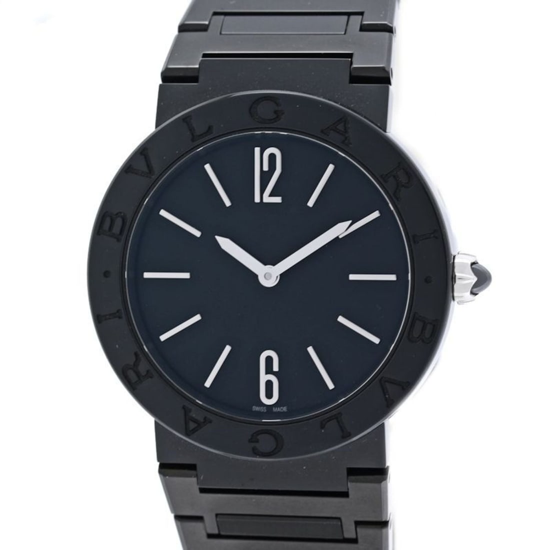 BVLGARI Bulgari BBL33BSS BB33S 103557 Watch Men's Women's SS 40506: --- Catalog ---Category: SizeWrist Size: 17.5cm / 6.88''Case Diameter: 33mm / 1.3''Category: DesignType: WristwatchGender: Men,WomenColor (Dial): BlackMaterial (Band): Stainless steelMaterial (Case): 
