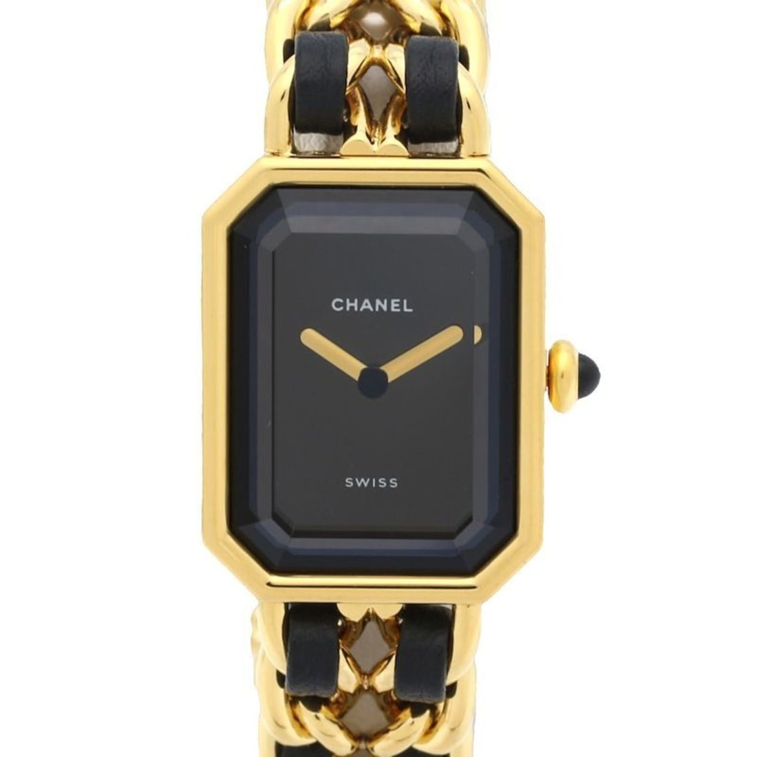 CHANEL Premiere S size H0001 483011001 Women's Watch GP (Gold Plated) x Leather 130523: --- Catalog ---Category: SizeWrist Size: 13.5cm / 5.31''Case Diameter: 20mm / 0.79''Category: DesignType: WristwatchGender: WomenColor (Dial): BlackMaterial (Band): Gold plated, LeatherMaterial (Case)