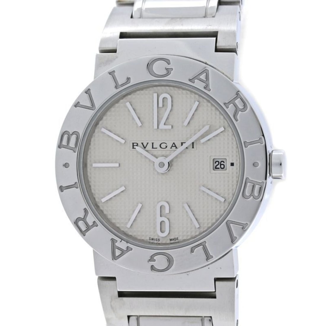 BVLGARI Bulgari BB26WSSD N BBL26S Women's Watch Stainless Steel 40498: --- Catalog ---Category: SizeWrist Size: 16.5cm / 6.49''Case Diameter: 26mm / 1.02''Category: DesignType: WristwatchGender: WomenColor (Dial): WhiteMaterial (Band): Stainless steelMaterial (Case): Sta