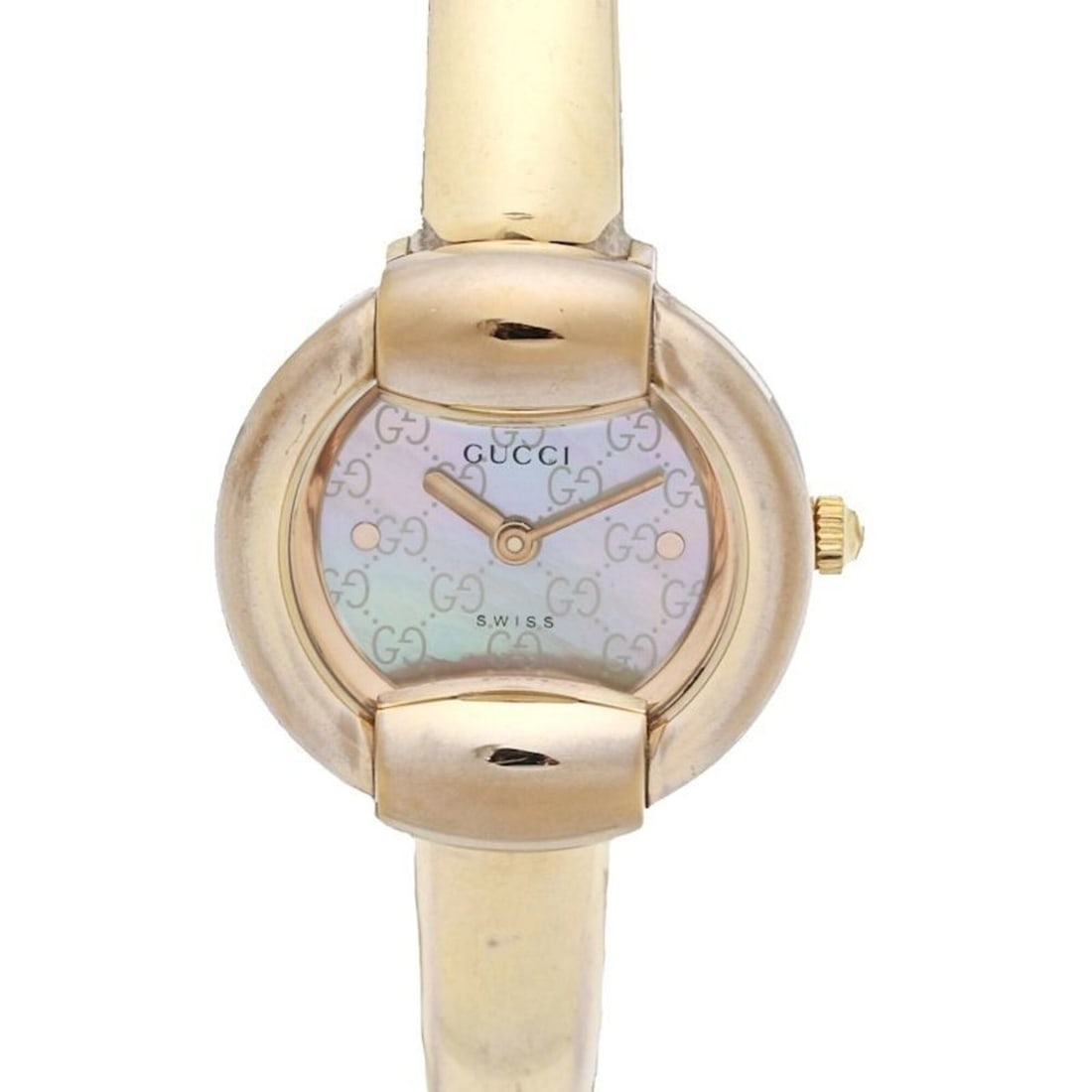 GUCCI Bangle Watch YA014519 1400L Women's PGP (Plated) 130533: --- Catalog ---Category: SizeWrist Size: 16cm / 6.29''Case Diameter: 25mm / 0.98''Category: DesignType: WristwatchGender: WomenColor (Dial): White shellMaterial (Band): Pink gold platedMaterial (Case)