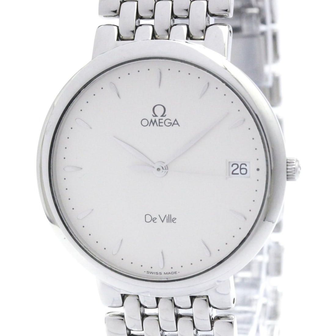 OMEGA De Ville Quartz Stainless Steel Mens Watch 7520.31 Polished: --- Catalog ---Category: SizeCase Diameter: 32mm / 1.26''Category: DesignType: WristwatchStyle: Dress/FormalGender: MenColor (Dial): SilverMaterial (Band): Stainless steelMaterial (Case): Stainless st