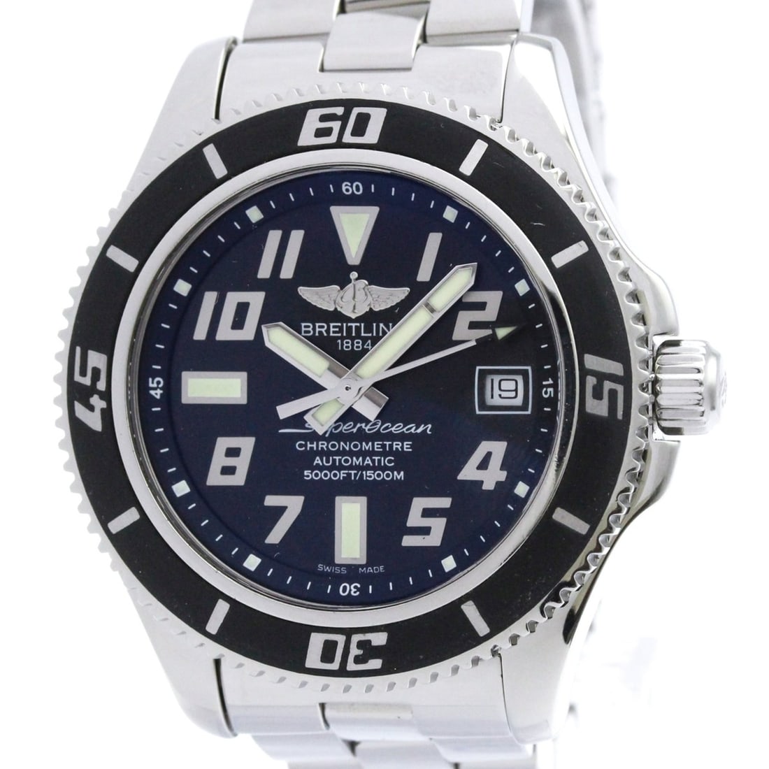 BREITLING SuperOcean 42 Steel Automatic Mens Watch A17364 Polished (1 of 8)