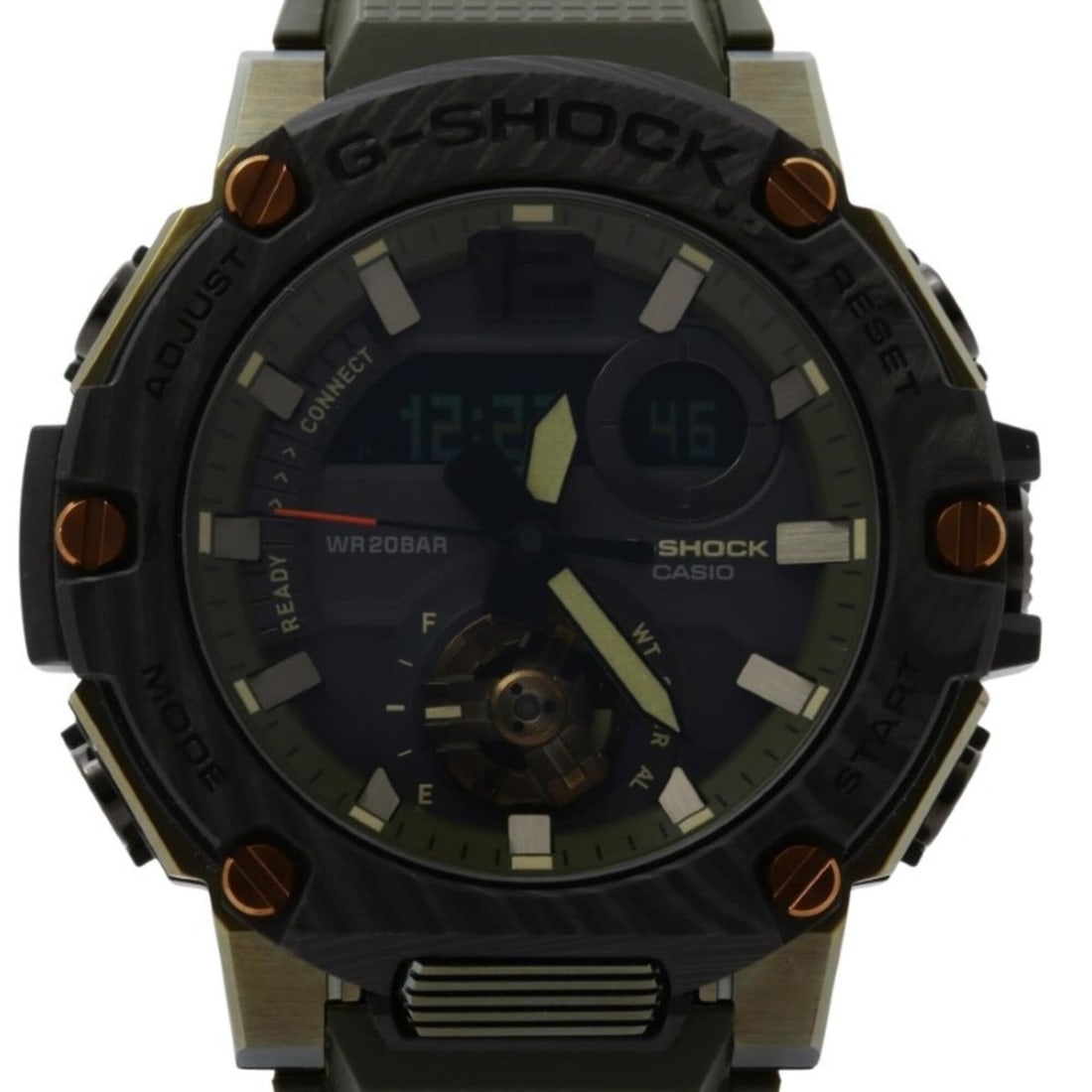 CASIO G-SHOCK G-STEEL GST-B300 Series GST-B300XB-1A3JF Black Khaki Resin SS Carbon Men's Watch: --- Catalog ---Category: SizeWrist Size: 22cm / 8.66''Case Diameter: 50.3mm / 1.98''Category: DesignType: WristwatchGender: MenColor (Dial): BlackMaterial (Case): Carbon, Stainless steelCategory: Gene