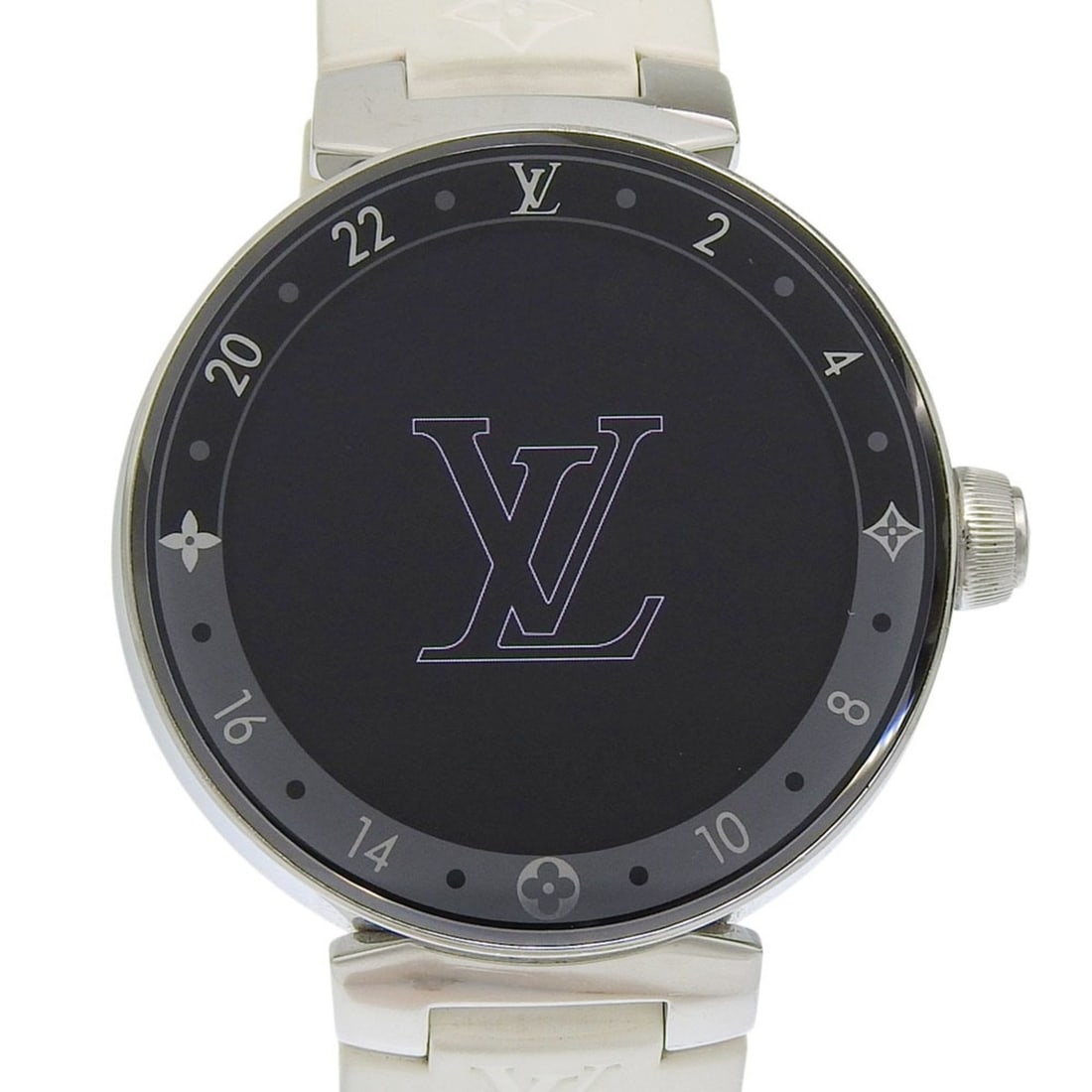 Louis Vuitton Tambour Horizon V2 Connected Watch QA050: --- Catalog ---Category: SizeWrist Size: 19cm / 7.48''Case Diameter: 43mm / 1.69''Category: DesignType: WristwatchGender: MenMaterial (Band): Rubber, Stainless steelMaterial (Case): Rubber, Stainless 