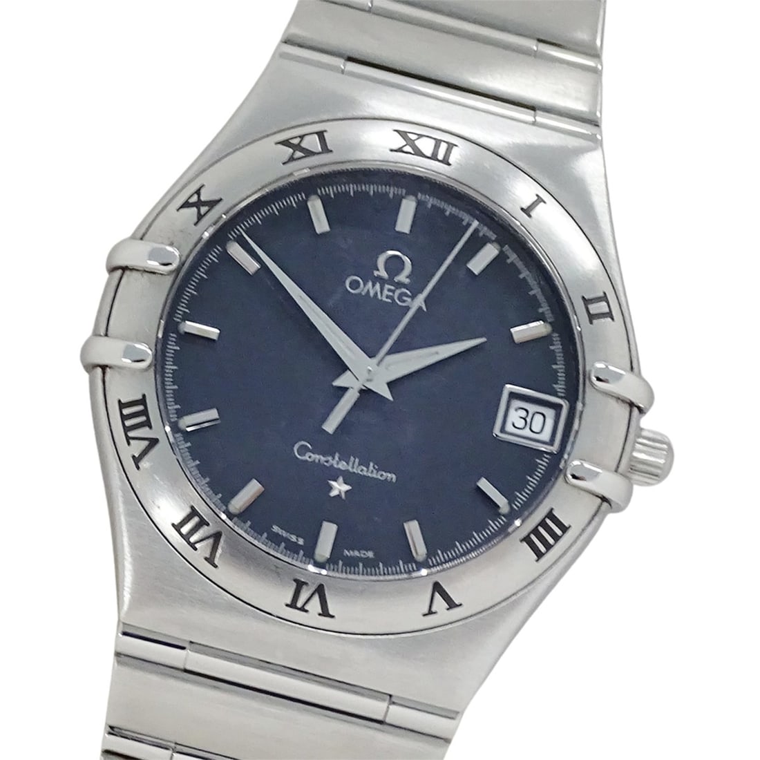 Omega Constellation 1512.40 Men's Watch, Brand Name, Date, Quartz, Stainless Steel (SS), Silver/Navy: --- Catalog ---Category: SizeWrist Size: 18.5cm / 7.28''Case Diameter: 33mm / 1.3''Category: DesignType: WristwatchGender: MenColor (Dial): NavyMaterial (Band): Stainless steelMaterial (Case): Stainle