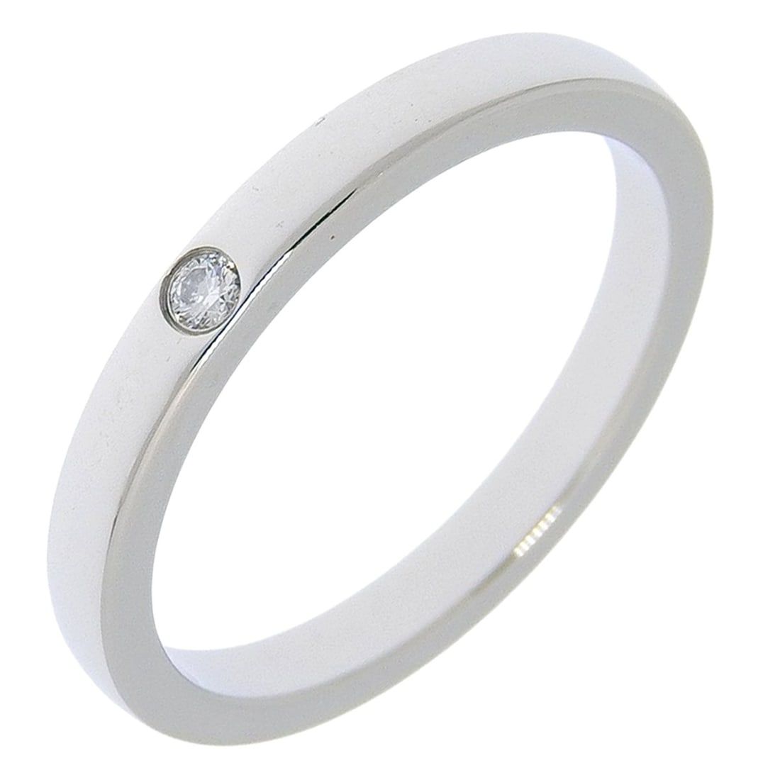 Cartier wedding ring, size 6, made of Pt950 platinum with diamonds, approximately 3.1g. (Women's: --- Catalog ---Category: SizeJP Size: 6US Size: 3.5Category: DesignType: Band ringGender: WomenMaterial: Platinum 950Category: GeneralBrand: Cartier--- Item List ---Section: ConditionRanking: Rank A U