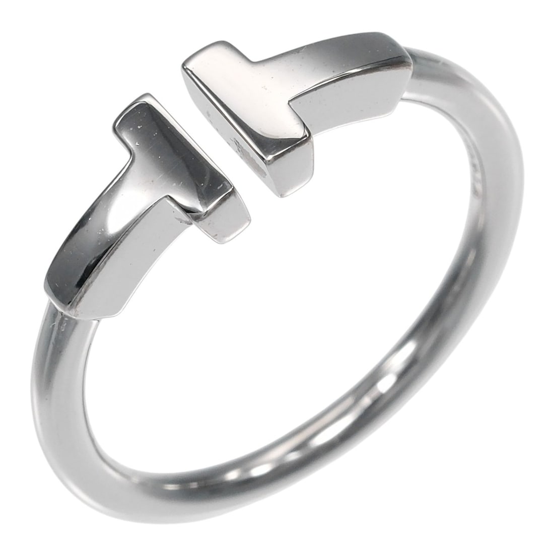 Tiffany & Co. T Wire Ring, Size 11, 18K White Gold, Approx. 3.47g.: --- Catalog ---Category: SizeJP Size: 11US Size: 6Category: DesignType: Band ringGender: WomenMaterial: White gold (18K)Category: GeneralBrand: Tiffany--- Item List ---Section: ConditionRanking: Rank 