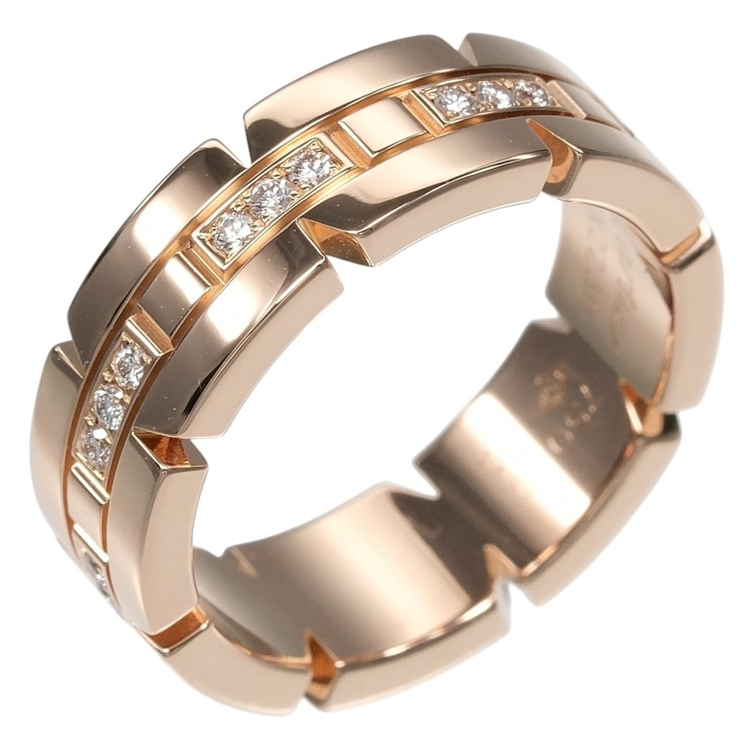 Cartier Tank Française Ring, Size 10, 18K Pink Gold, Diamond, Approx. 8.26g: --- Catalog ---Category: SizeJP Size: 10US Size: 5.5Category: DesignType: Band ringColor: Pink goldGender: WomenMaterial: Pink gold (18K)Category: GeneralBrand: Cartier--- Item List ---Section: Condit